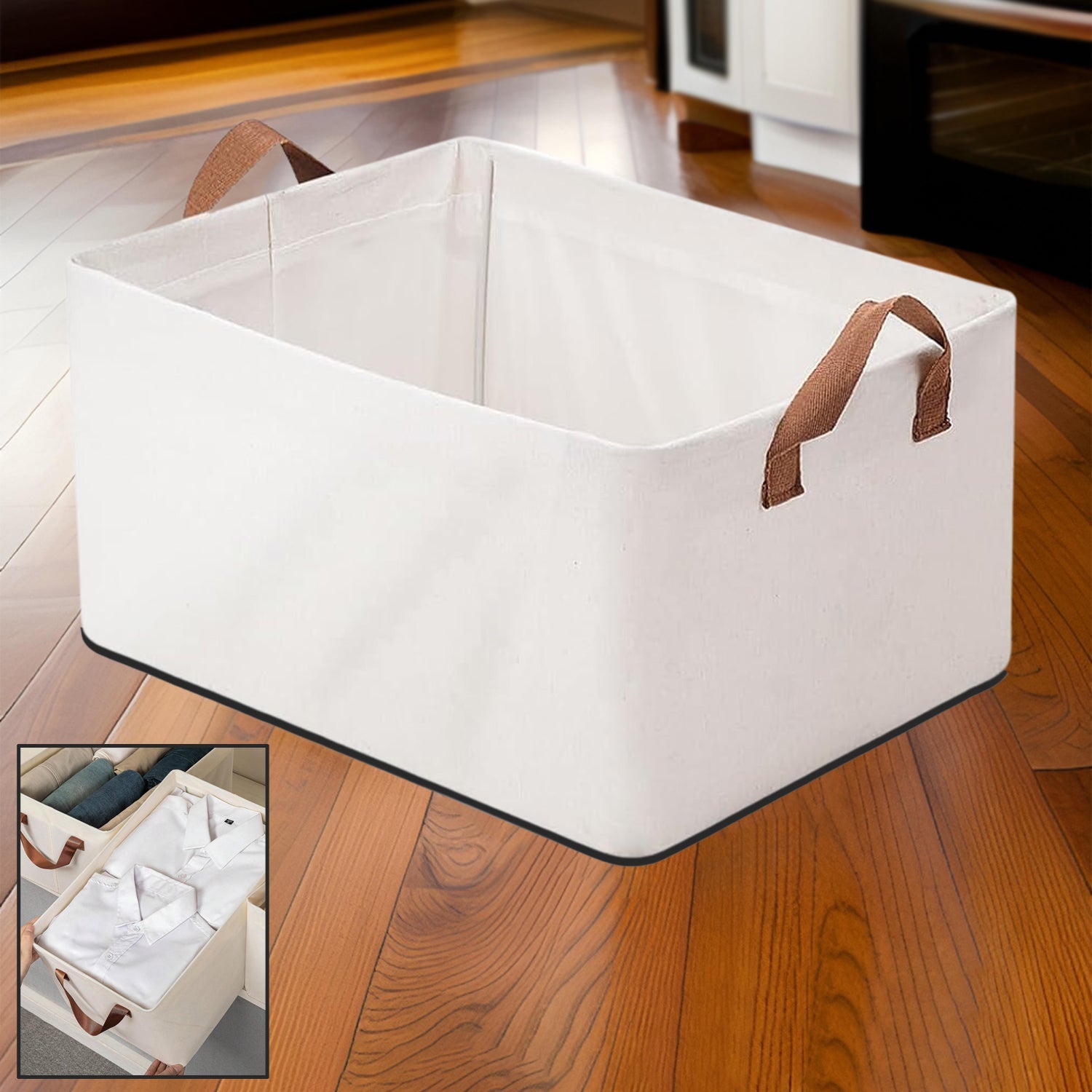 Cloth storage baskets, closet storage bins (42×28 Cm)