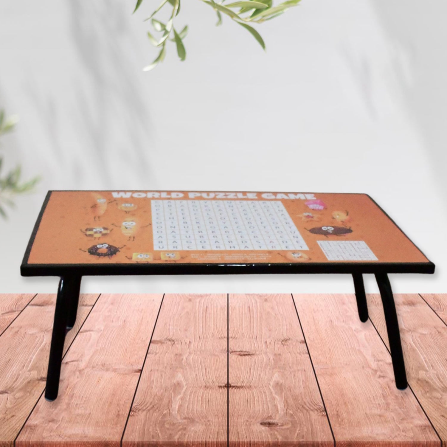 Foldable Multipurpose Mix Design Games Table Board || Bed Study Table (48 × 28 Cm / 1 Pc)  