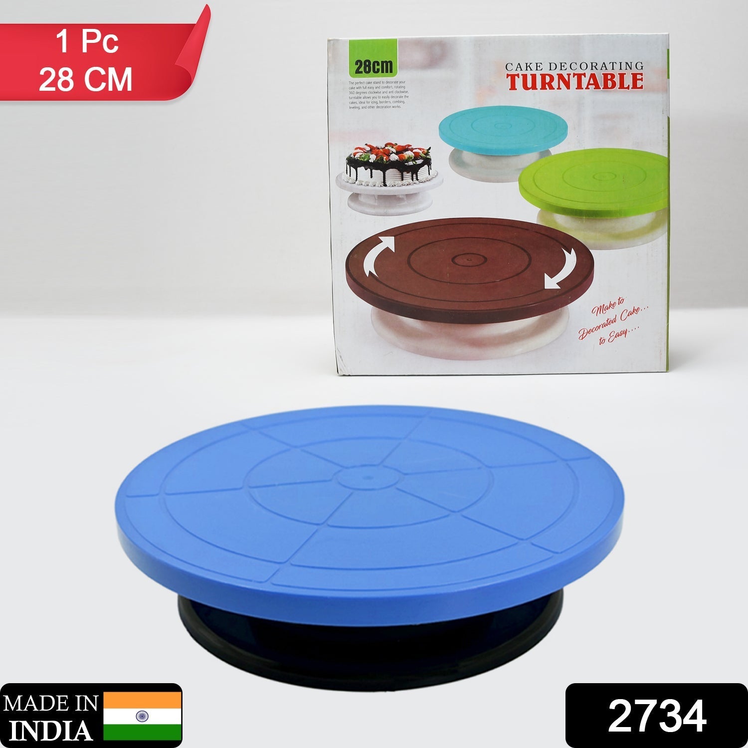 Cake Stand Revolving Decorating Turntable Easy Rotate Cake Stand For Home & Birthday Party Use