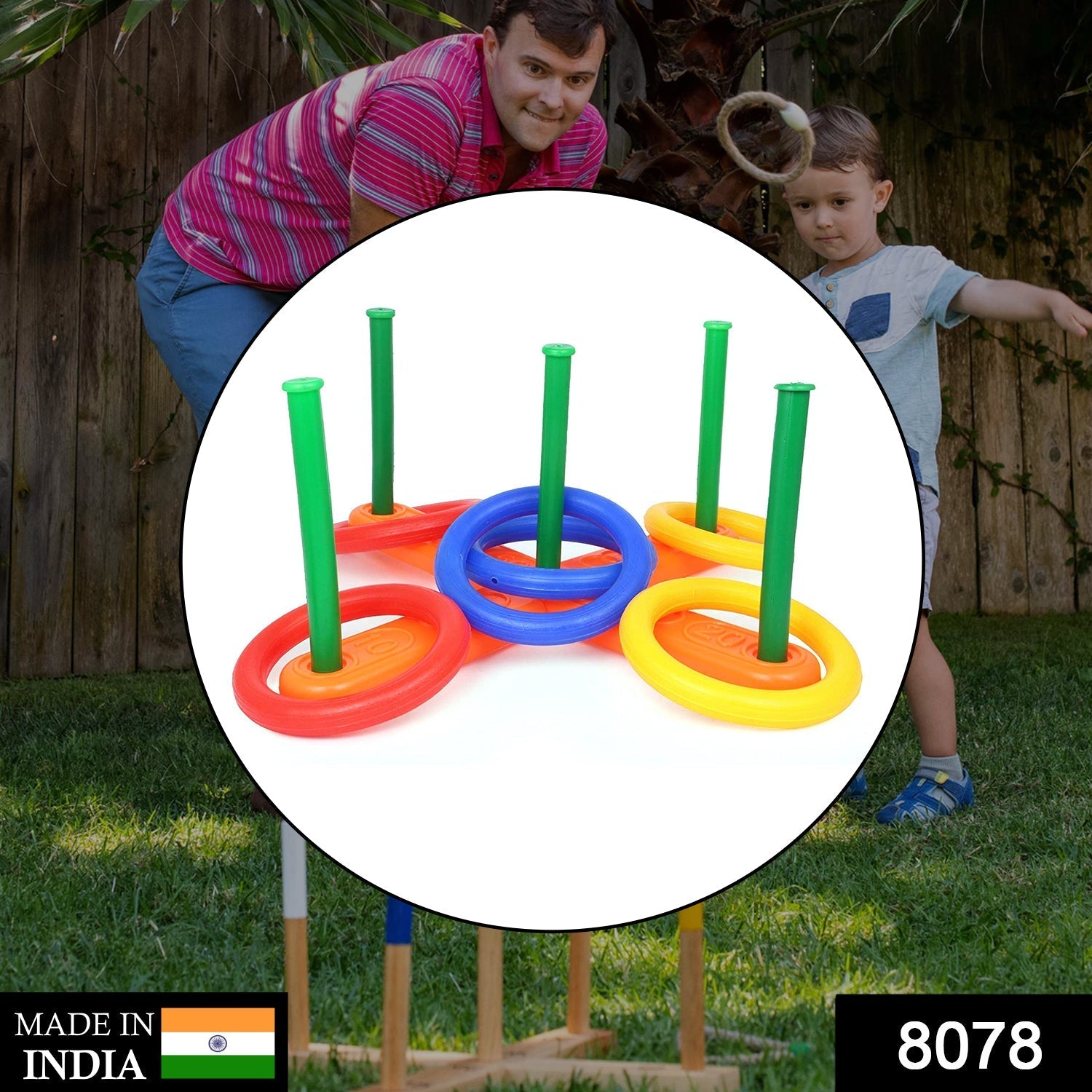 13 Pc Ring Toss Game widely used by children’s and kids for playing and enjoying purposes and all in all kinds of household and official places etc.