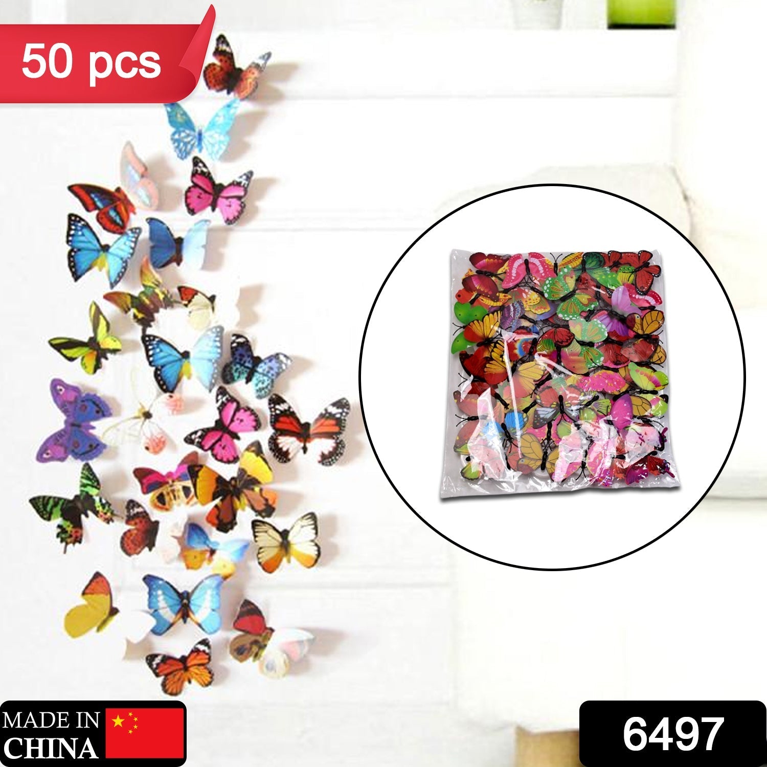 BUTTERFLY 3D NIGHT LAMP COMES WITH 3D ILLUSION DESIGN SUITABLE FOR DRAWING ROOM, LOBBY. (Pack Of 50)