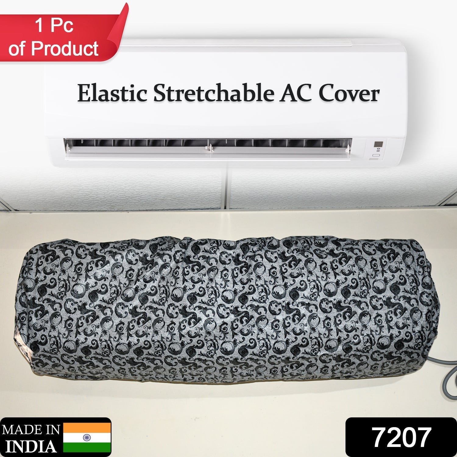 Stretchable AC Cover Protection from Dusts, Insects and Corrosion | Winter Friendly Cover  (Mix Design)