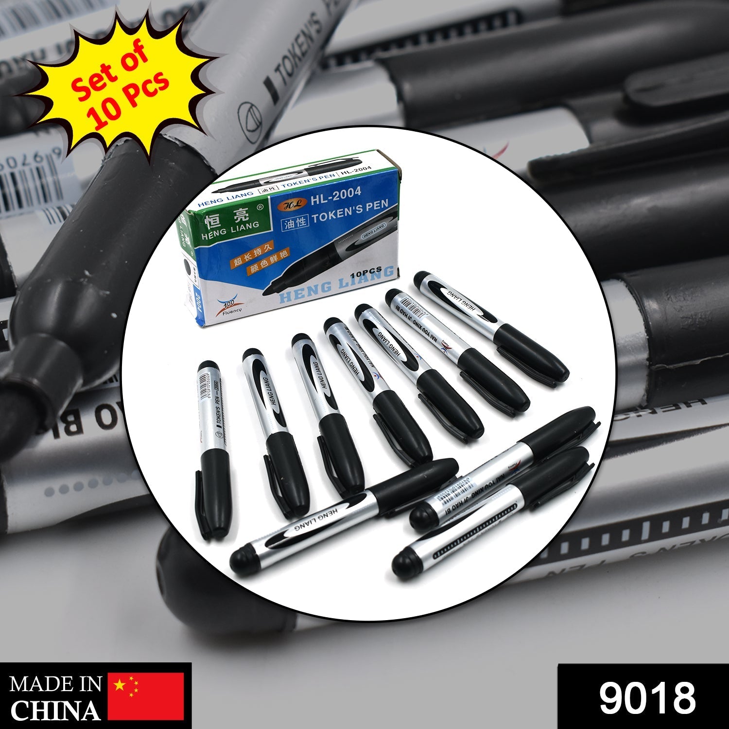 10 Pc Black Marker used in all kinds of school, college and official places for studies and teaching among the students.