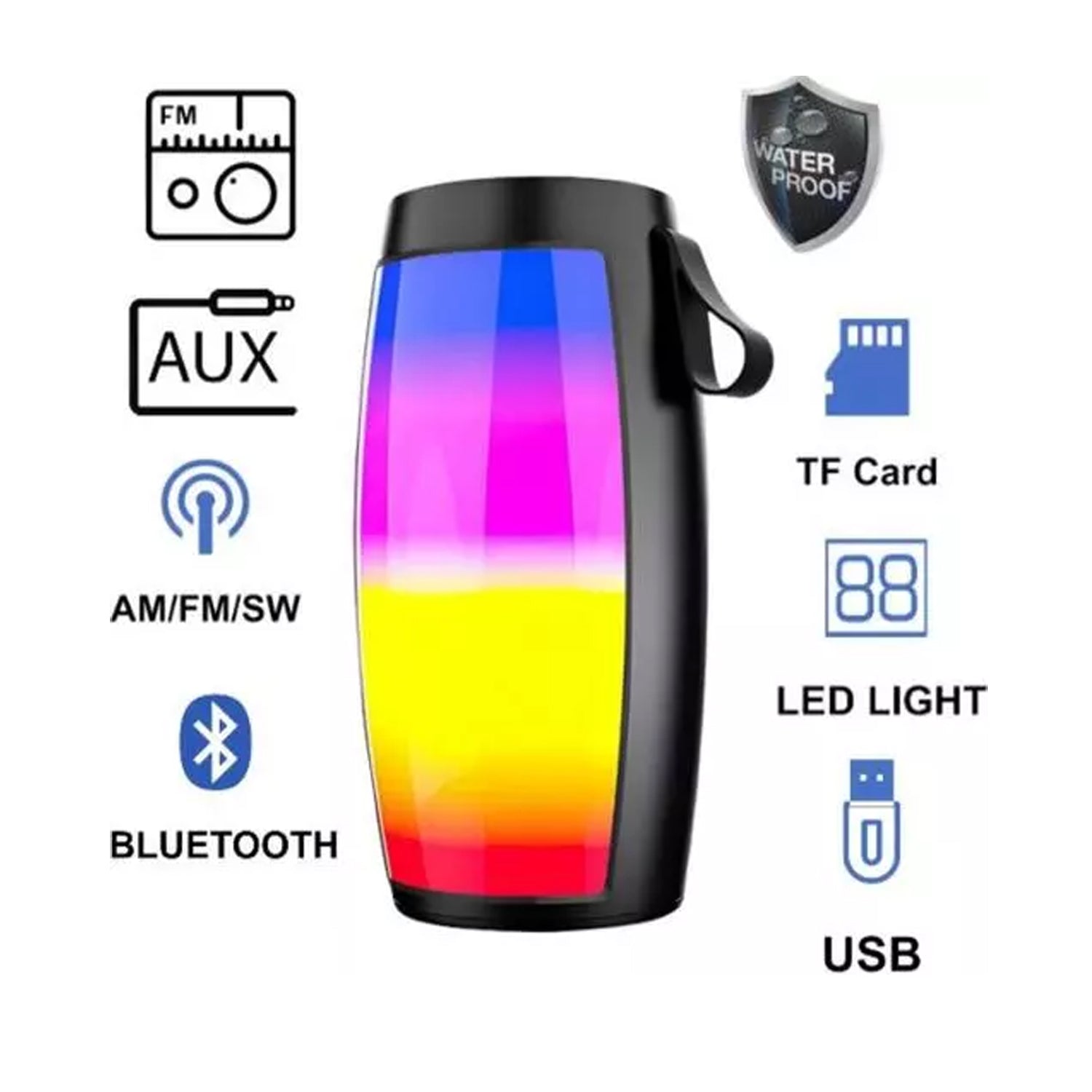 Wireless Bluetooth Speaker Disco light Speaker For Traveling , Party ,  Home & Office Use Best Speaker, Bluetooth speaker (Media Player)