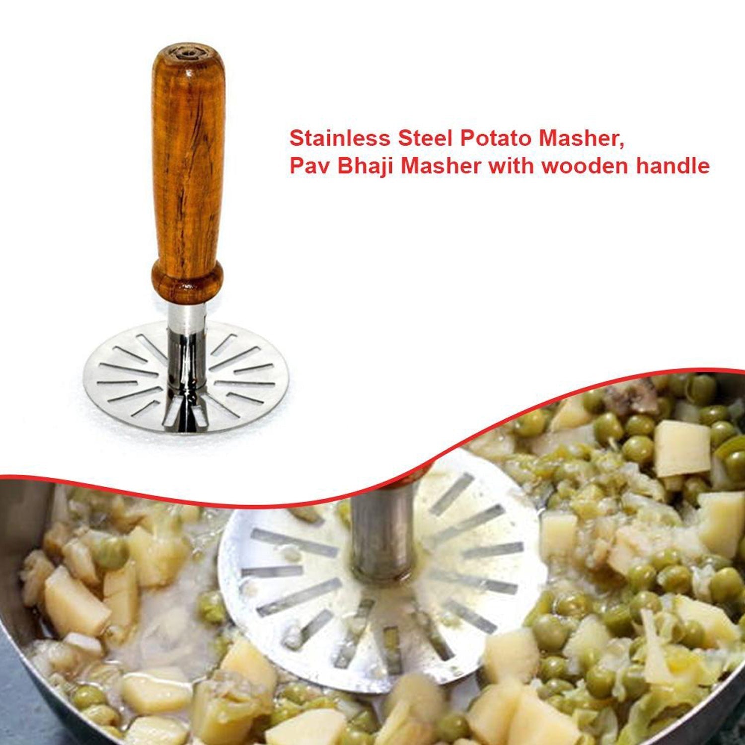 Paubhaji Masher used in all kinds of household and kitchen places for mashing and making paubhajis.