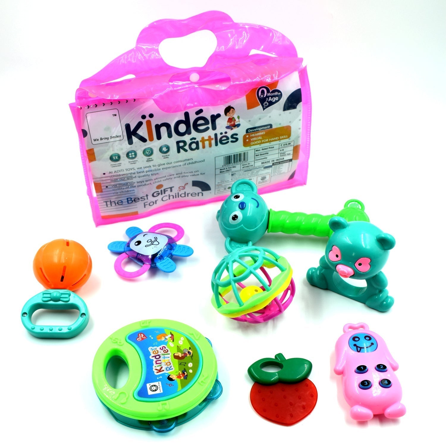 AT37 Rattles Baby Toy and game for kids for playing and enjoying purposes.