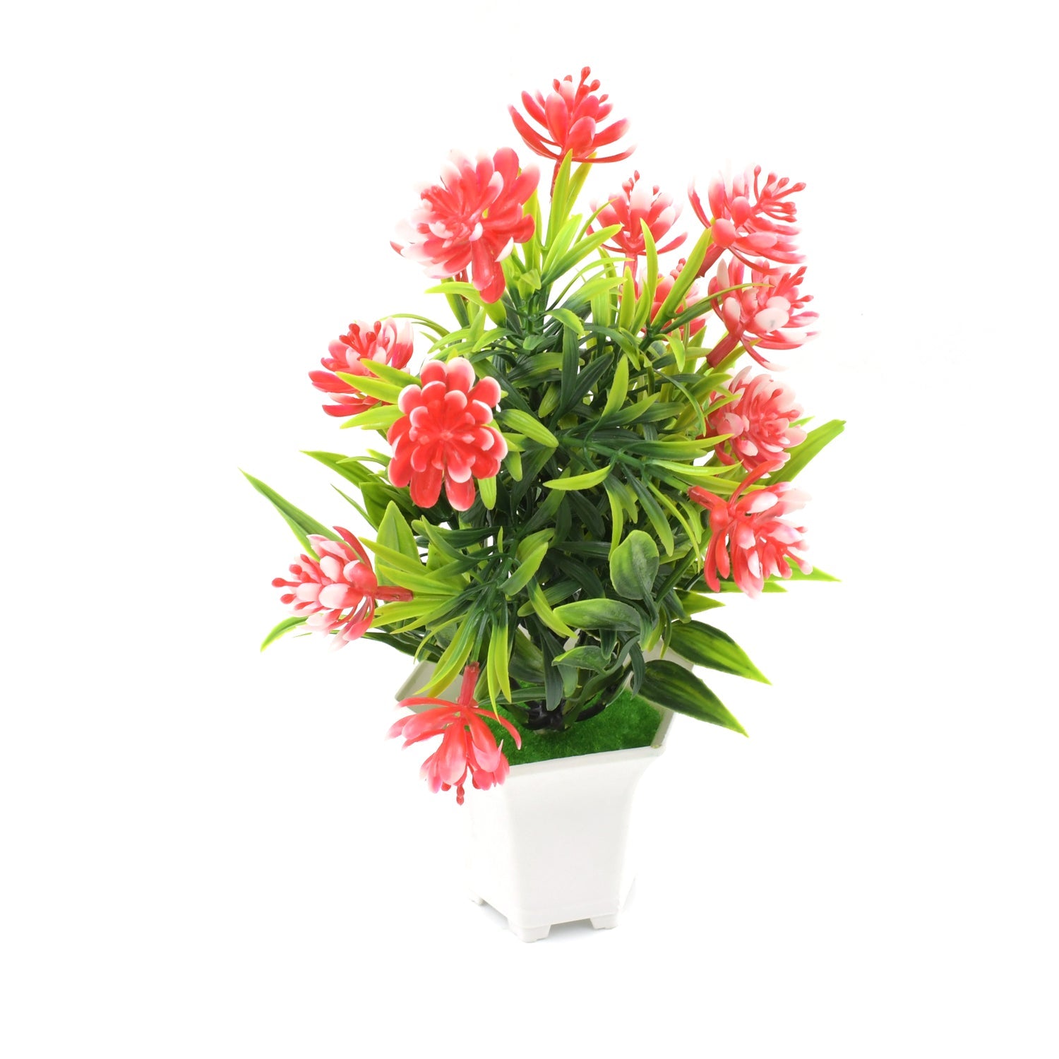 Wild Artificial Flower Plants with Cute Pot | Flower Plant for Home Office Decor | Tabletop and Desk Decoration | Artificial Flower for Balcony Indoor Decor, Plants for Living Room (1 Pc)