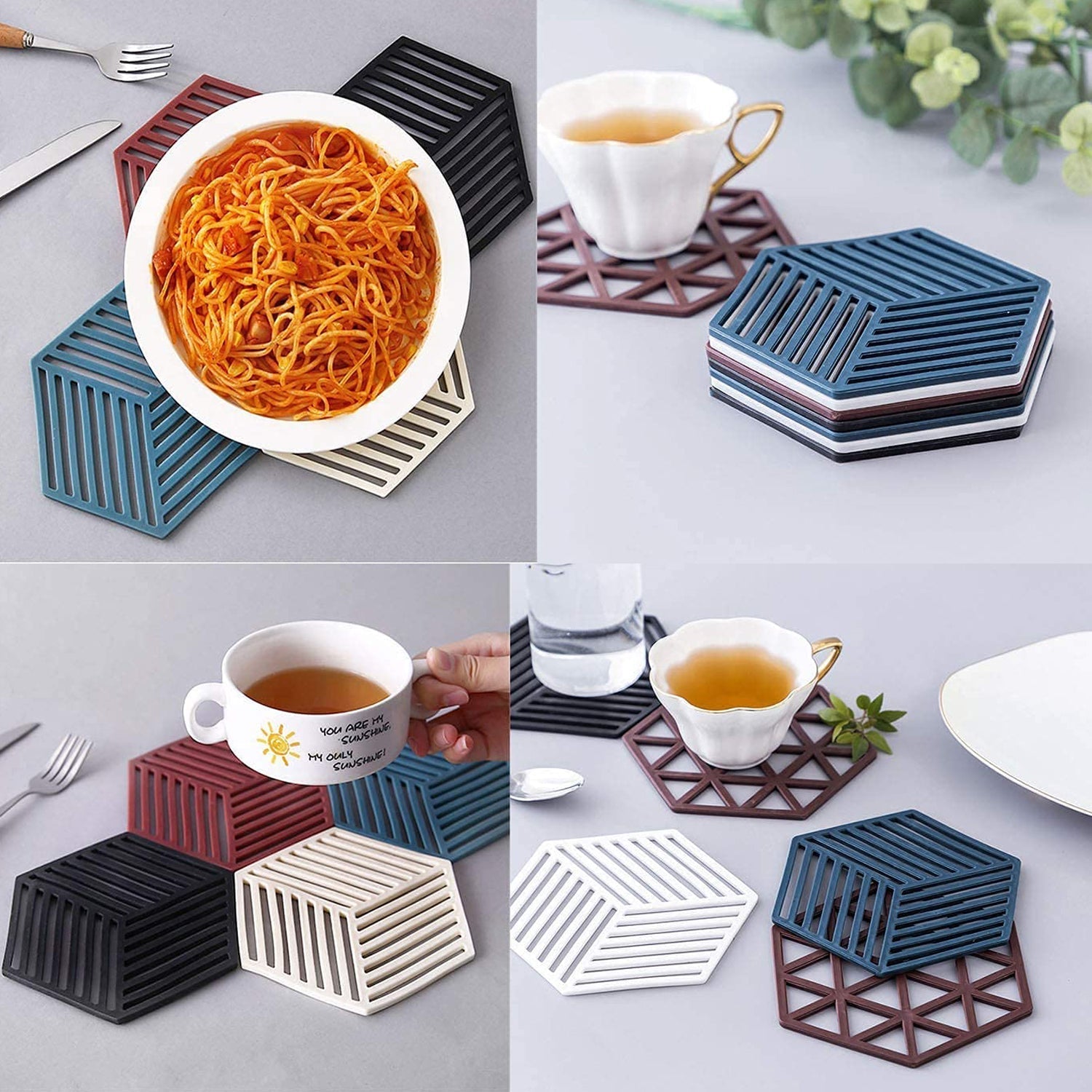 Dining Table mat Heat Insulation pad Nordic Heat-Resistant Anti-Scald mats Household Kitchen Pot mats Coasters ( 1 pcs )