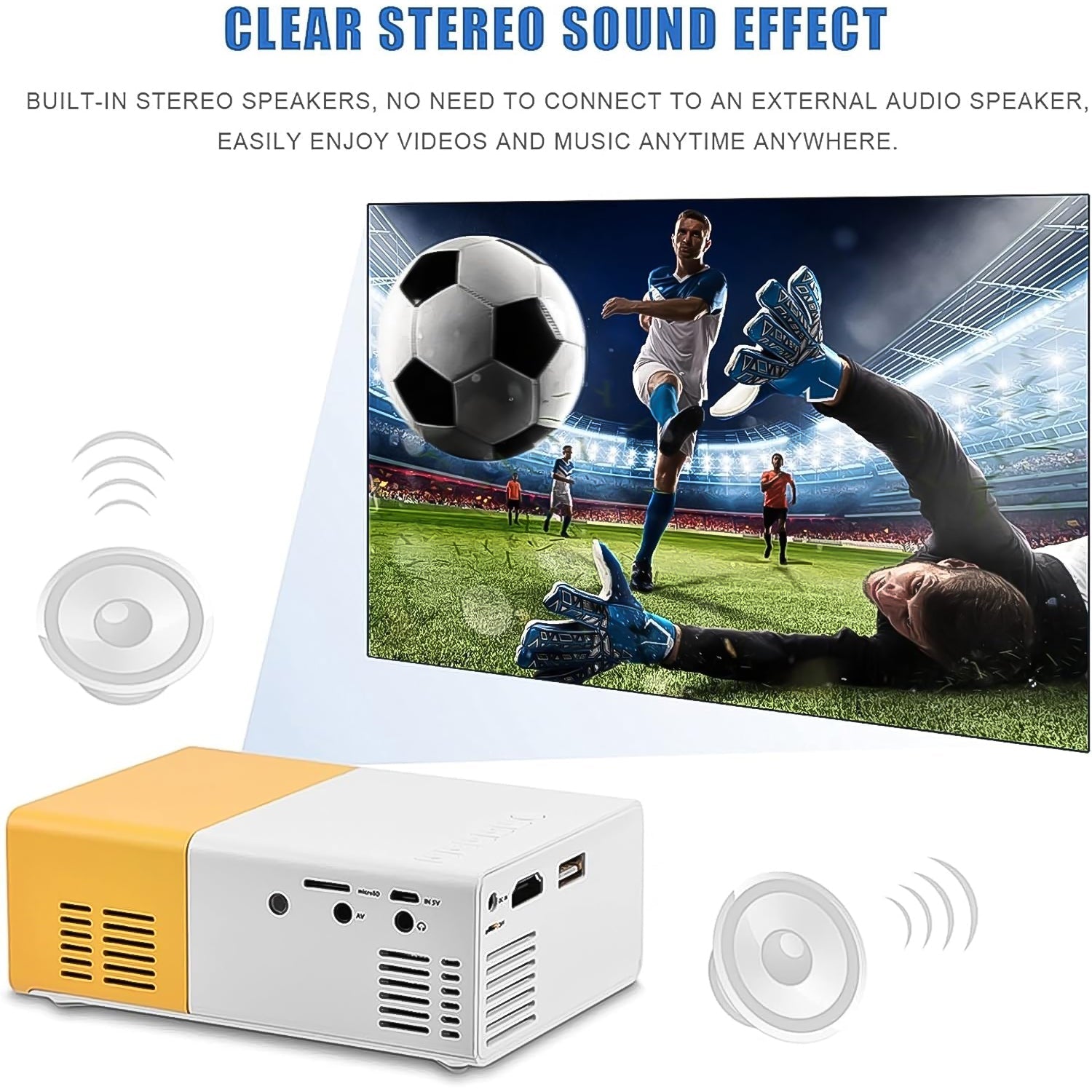 Portable Mini LED Projector (1 Set)