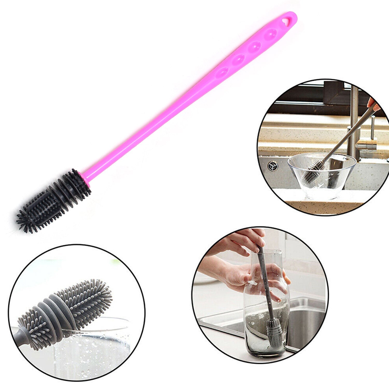 Long Bottle Cleaning Brush for Washing Water Bottle, Narrow Neck Containers