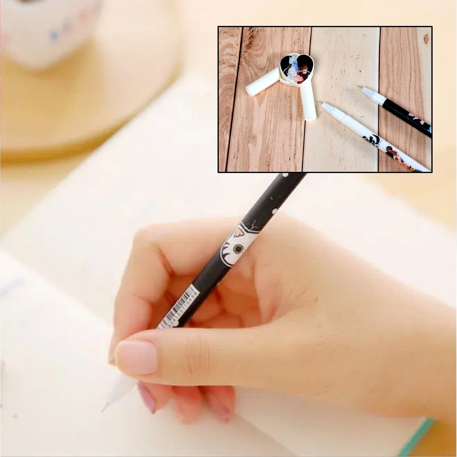 2 in 1 Heart Pen Writing  2 Pen Smooth Writing & Best New Style Children Ball Pen For School & Office Use Pen