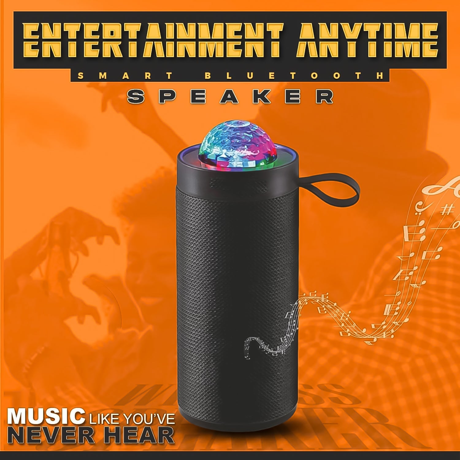 3D Disco Light Sound Bluetooth Speaker (1 Pc)