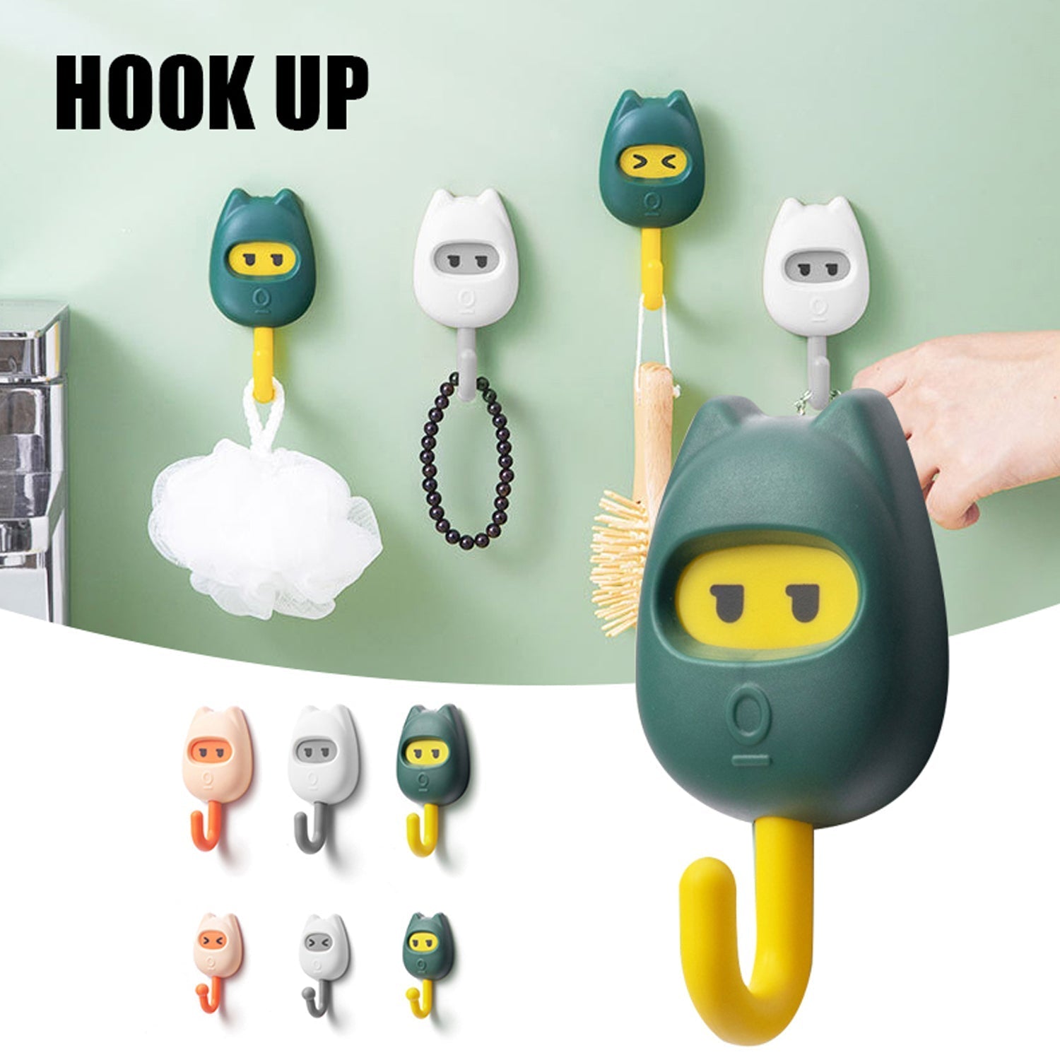 Wall Hooks Home Decoration Hooks For All Types Wall Use Hook With Adhesive Sticker