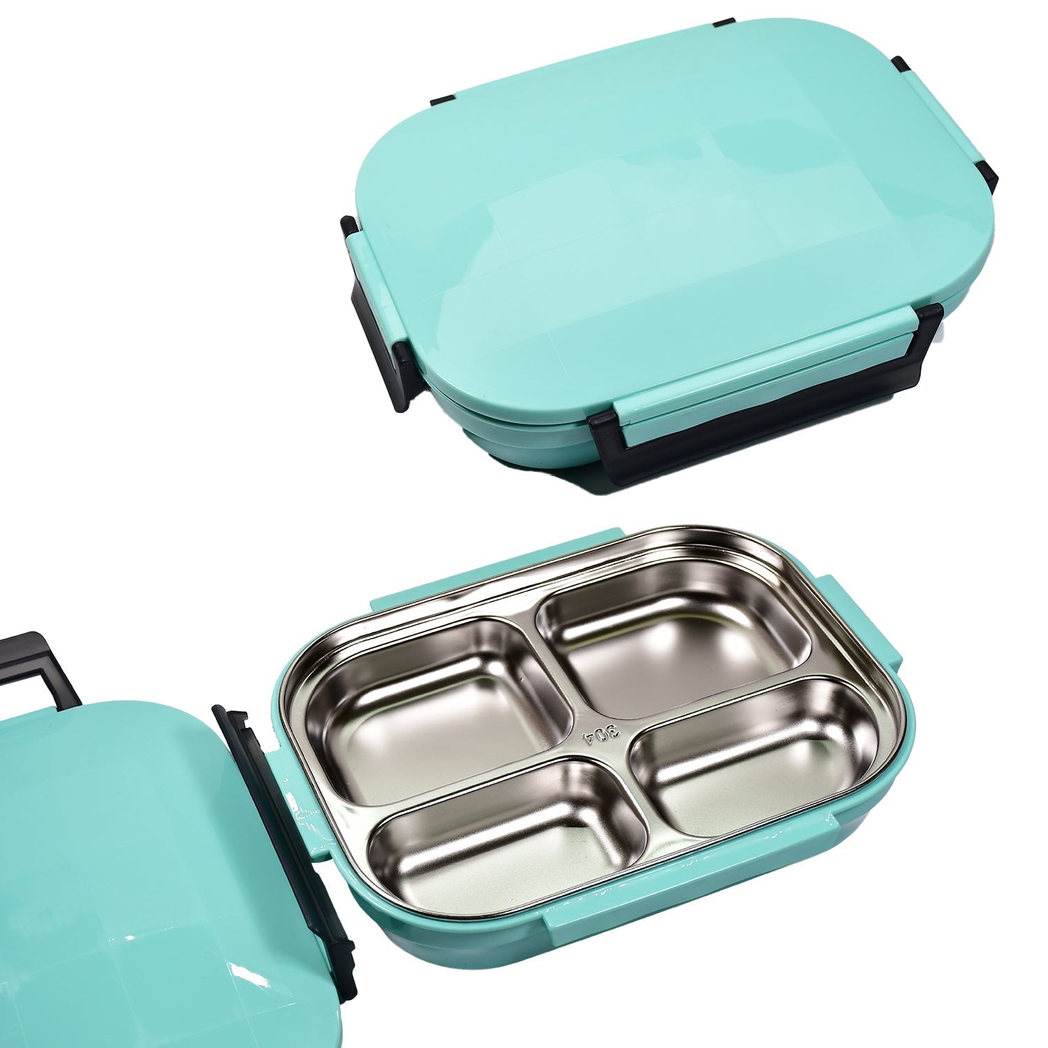 Lunch Box for Kids and adults, Stainless Steel Lunch Box with 4 Compartments.