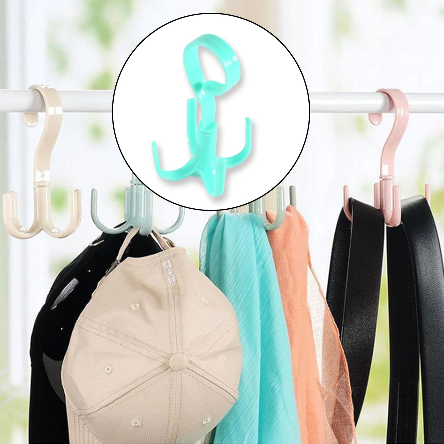 4-Claw Multi-Function 360 Degree Rotatable Purse Rack Handbag Hanger Hook