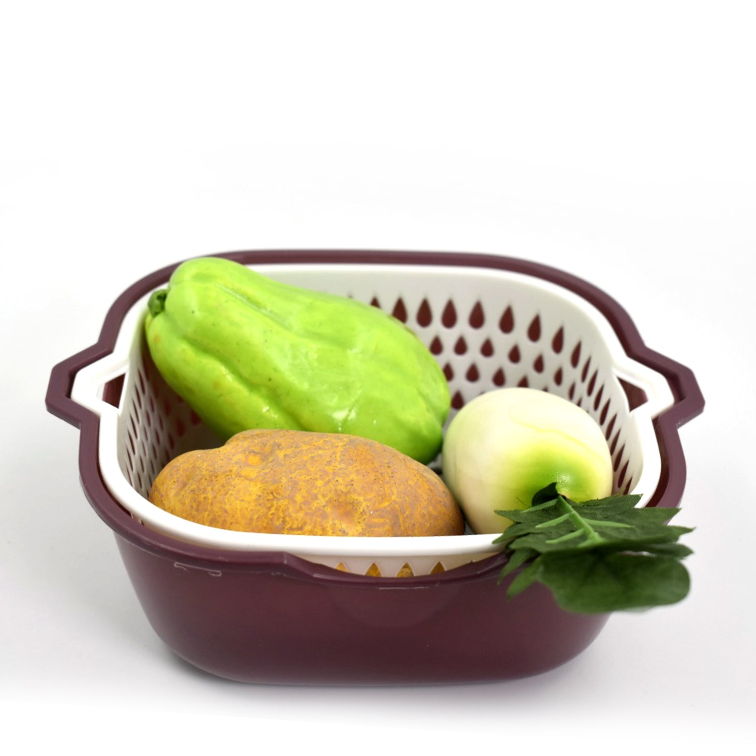 2 In 1 Basket Strainer To Rinse Various Types Of Items Like Fruits, Vegetables Etc.