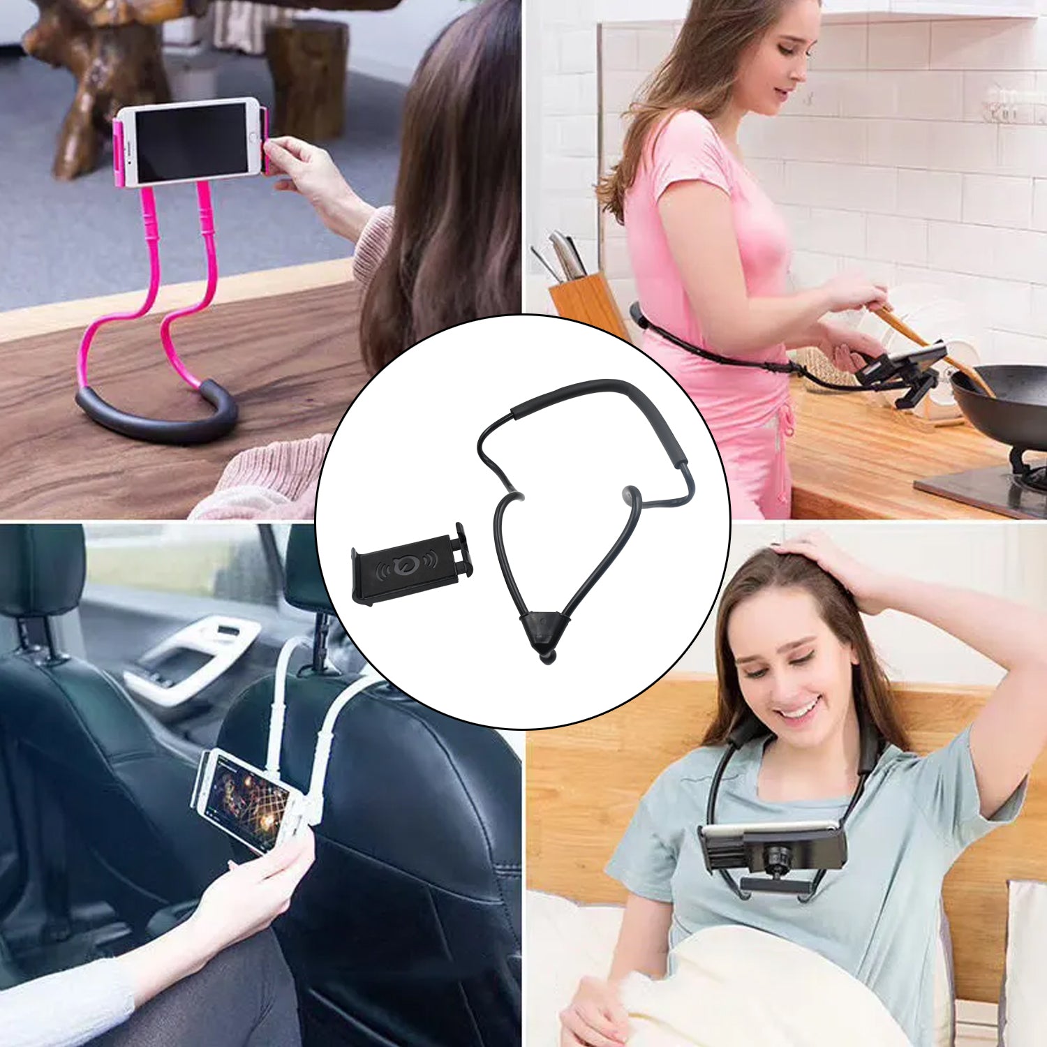 Multi Functional Flexible Long Arms Stand Hanging on Neck Universal Mobile Phone Stand Lounger's Bracket for Mobile Phone Tablet PC Desktop