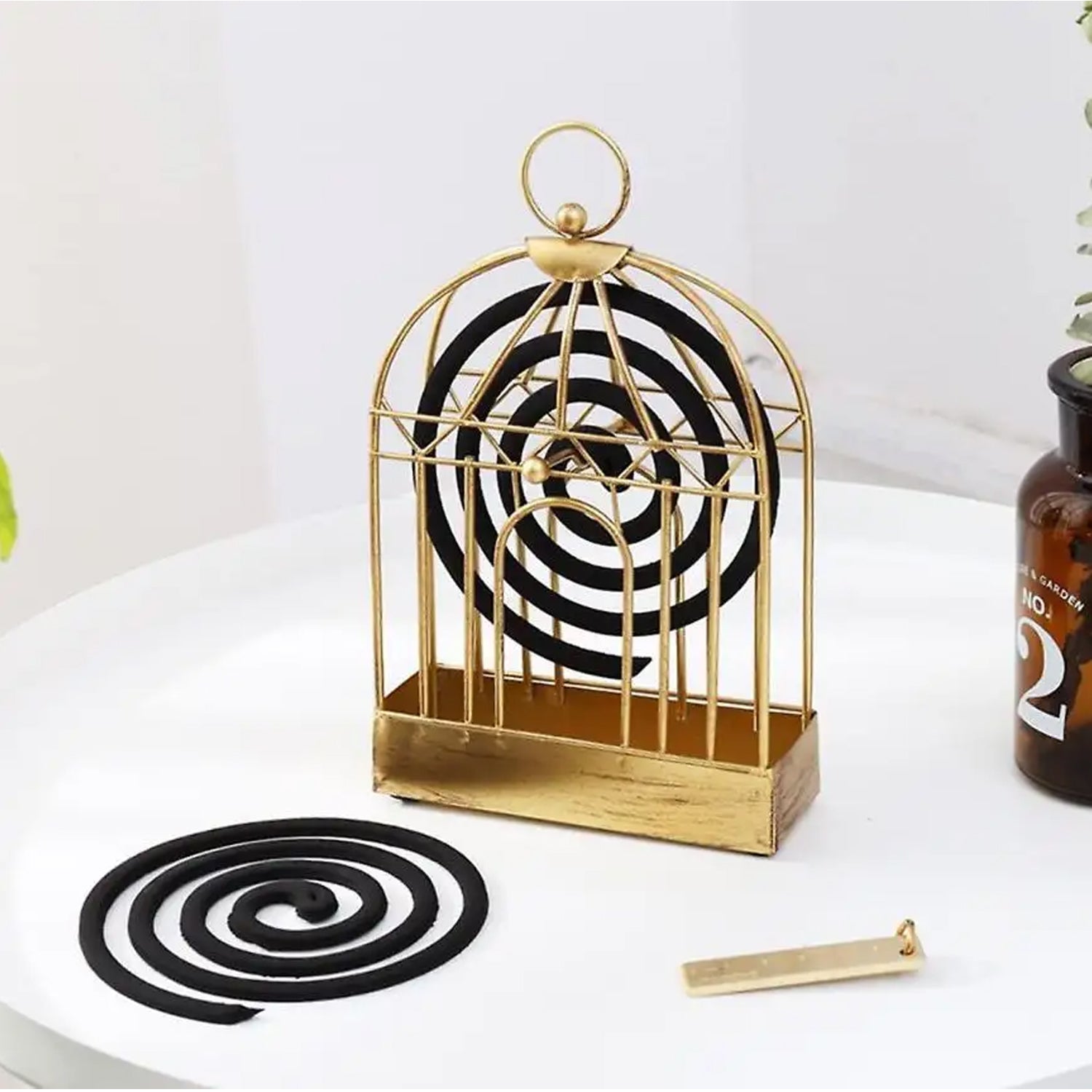 Mosquito Coil Holder, Vintage Style Durable Household Mosquito Stand for Office Home