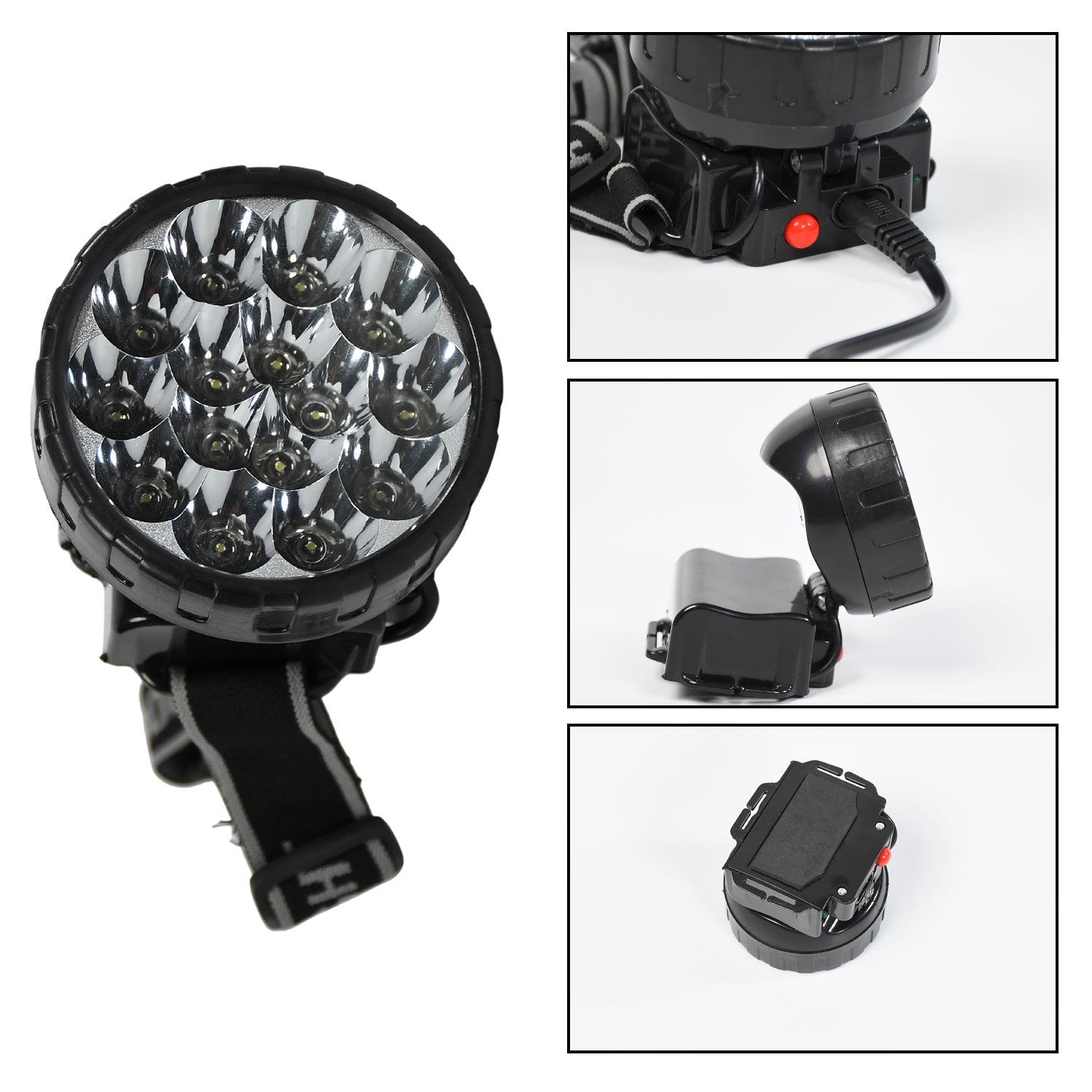 Head Lamp 15 Led Long Range Rechargeable Headlamp Adjustment Lamp Use For Farmers, Fishing, Camping, Hiking, Trekking, Cycling