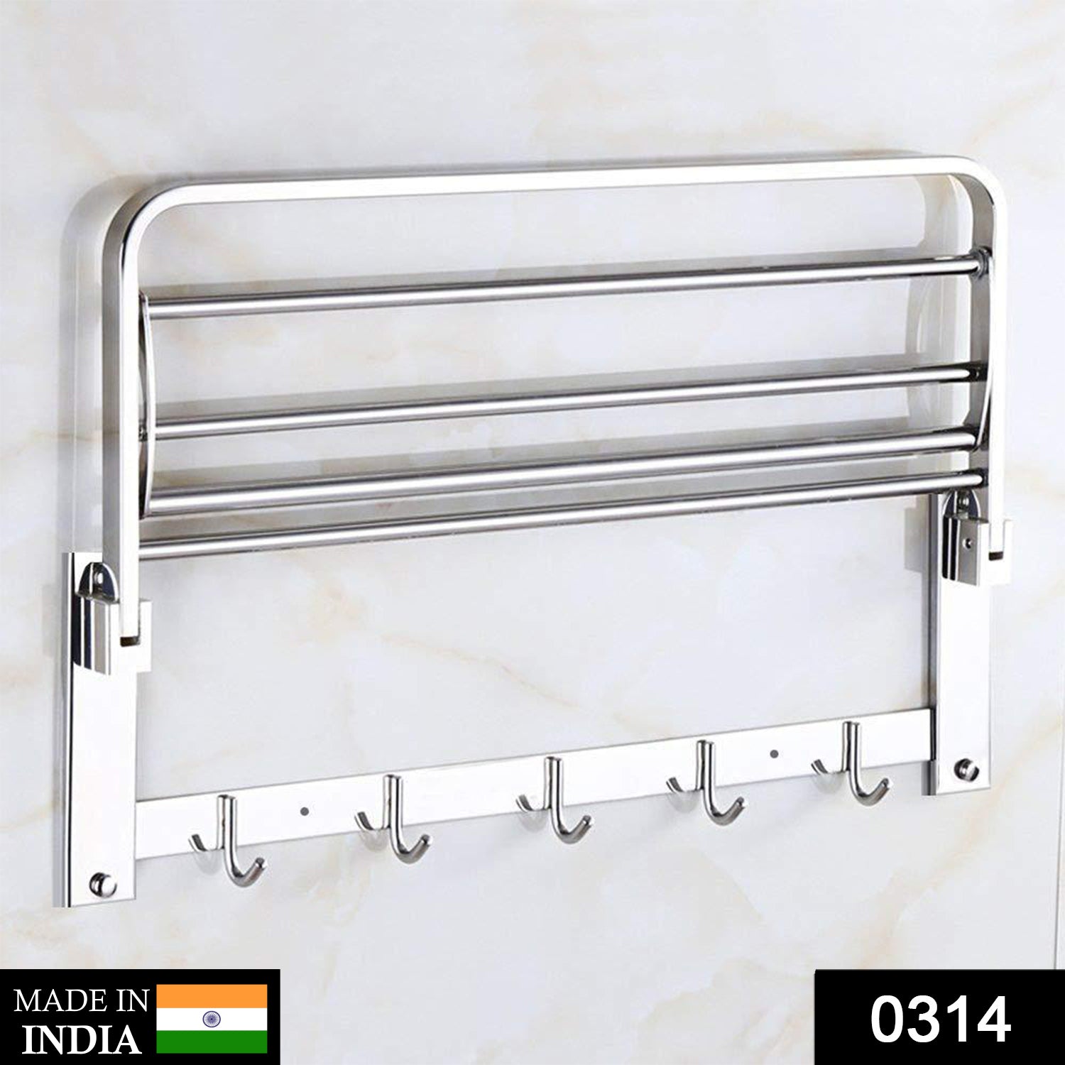 Bathroom Accessories Stainless Steel Folding Towel Rack