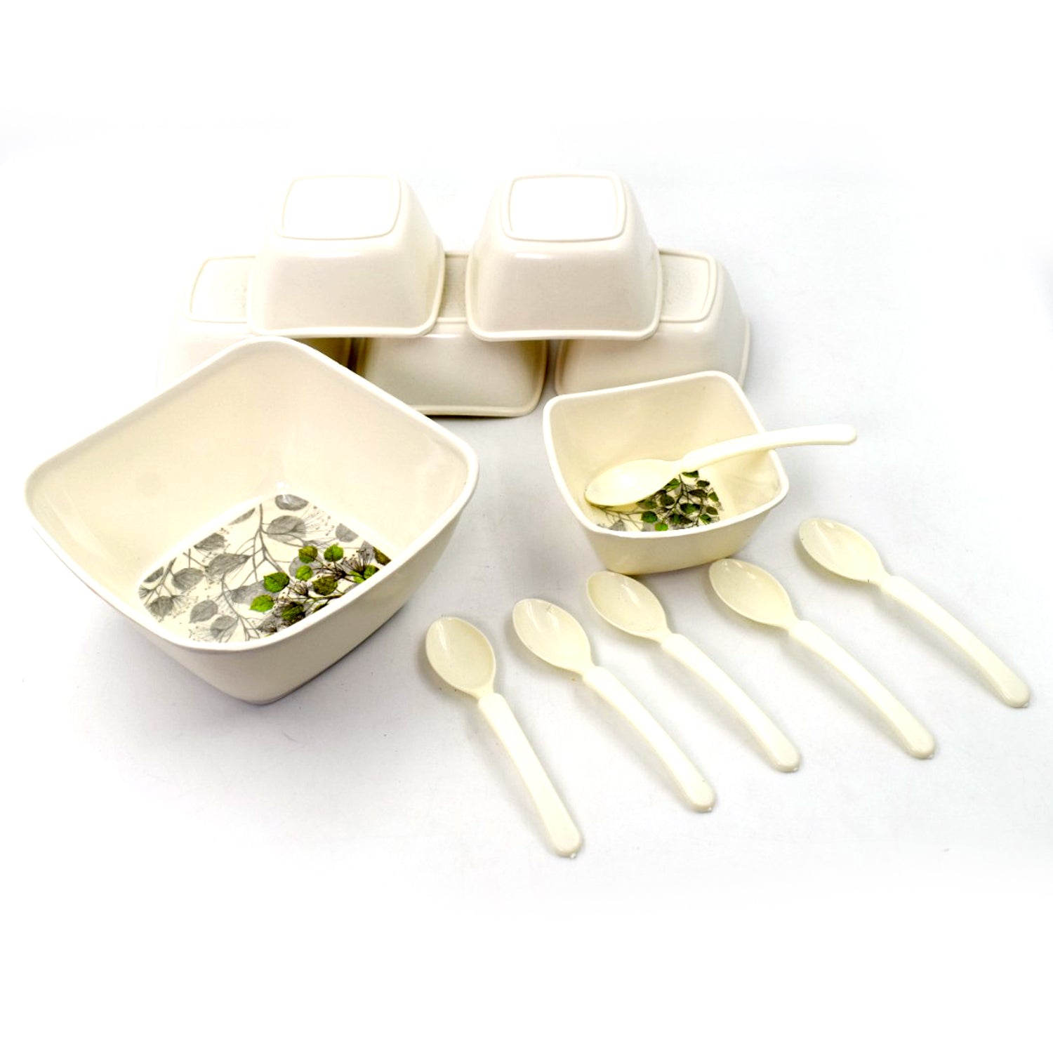 13 Pc Pudding Set used as a cutlery set for serving food purposes and sweet dishes and all in all kinds of household and official places etc.