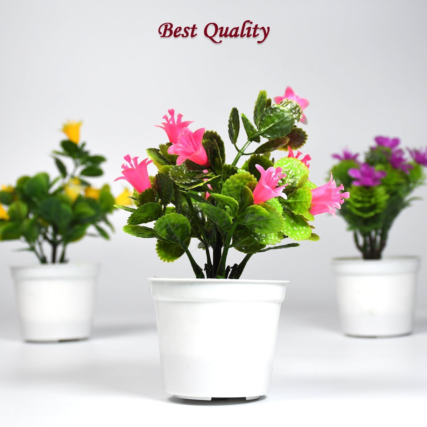 Flower Pot Artificial Decoration Plant | Natural Look & Plastic Material For Home , Hotels , Office & Multiuse Pot