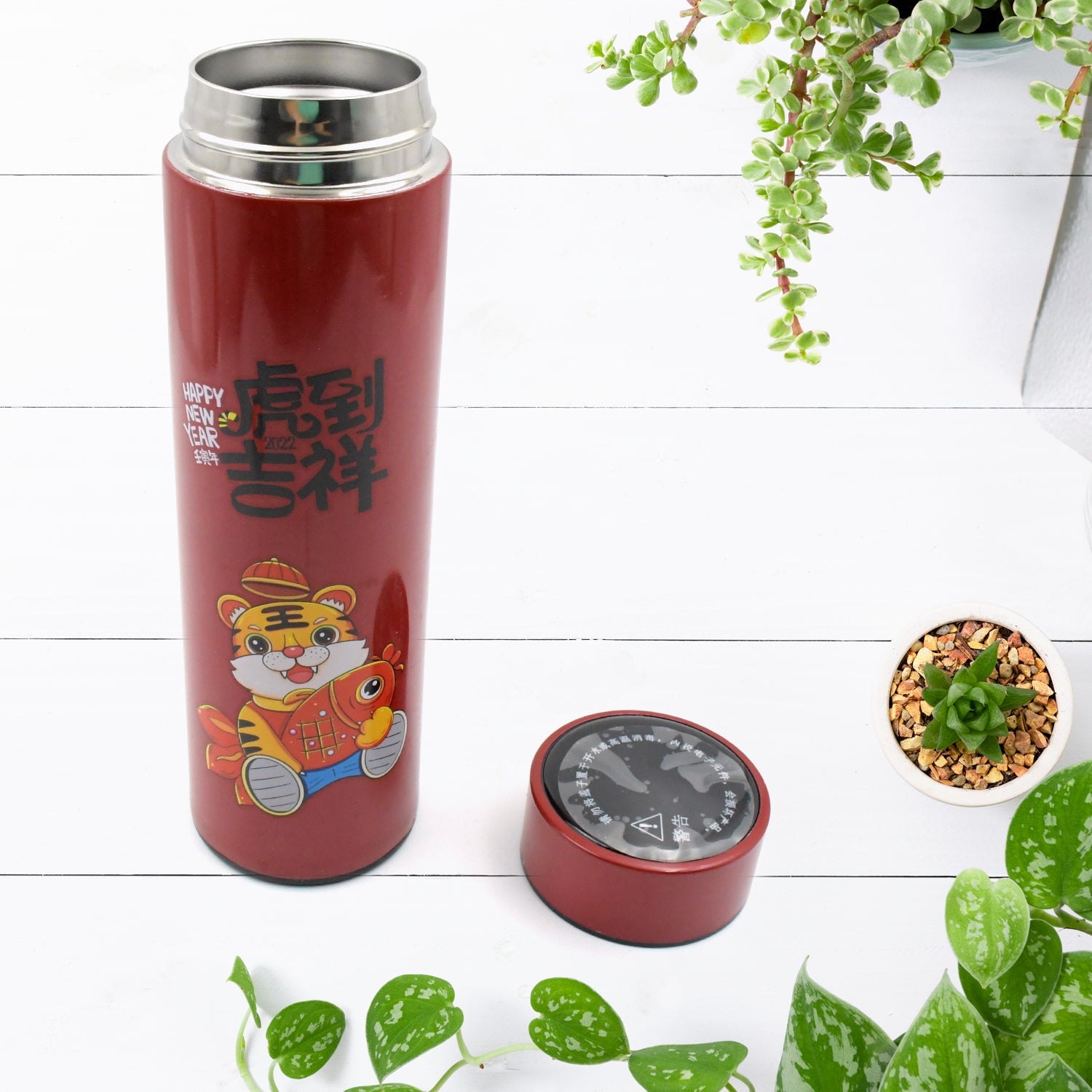 SMART VACUUM INSULATED WATER BOTTLE, Stainless Steel, Hot & Cold Water Bottle Coffee, Flask for Travel, Home, Office ( Mix Color & Design 1 Pc )