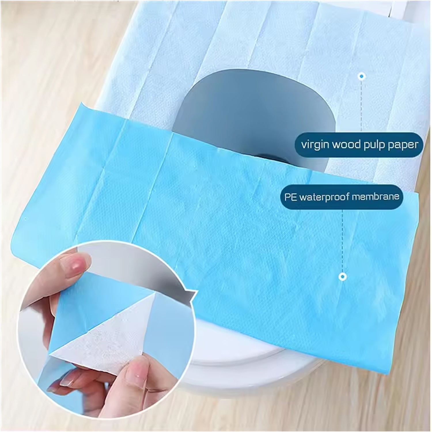 Disposable Toilet Seat Covers / waterproof isolation Disposable Toilet Seat Cushion (10 Pcs Set)