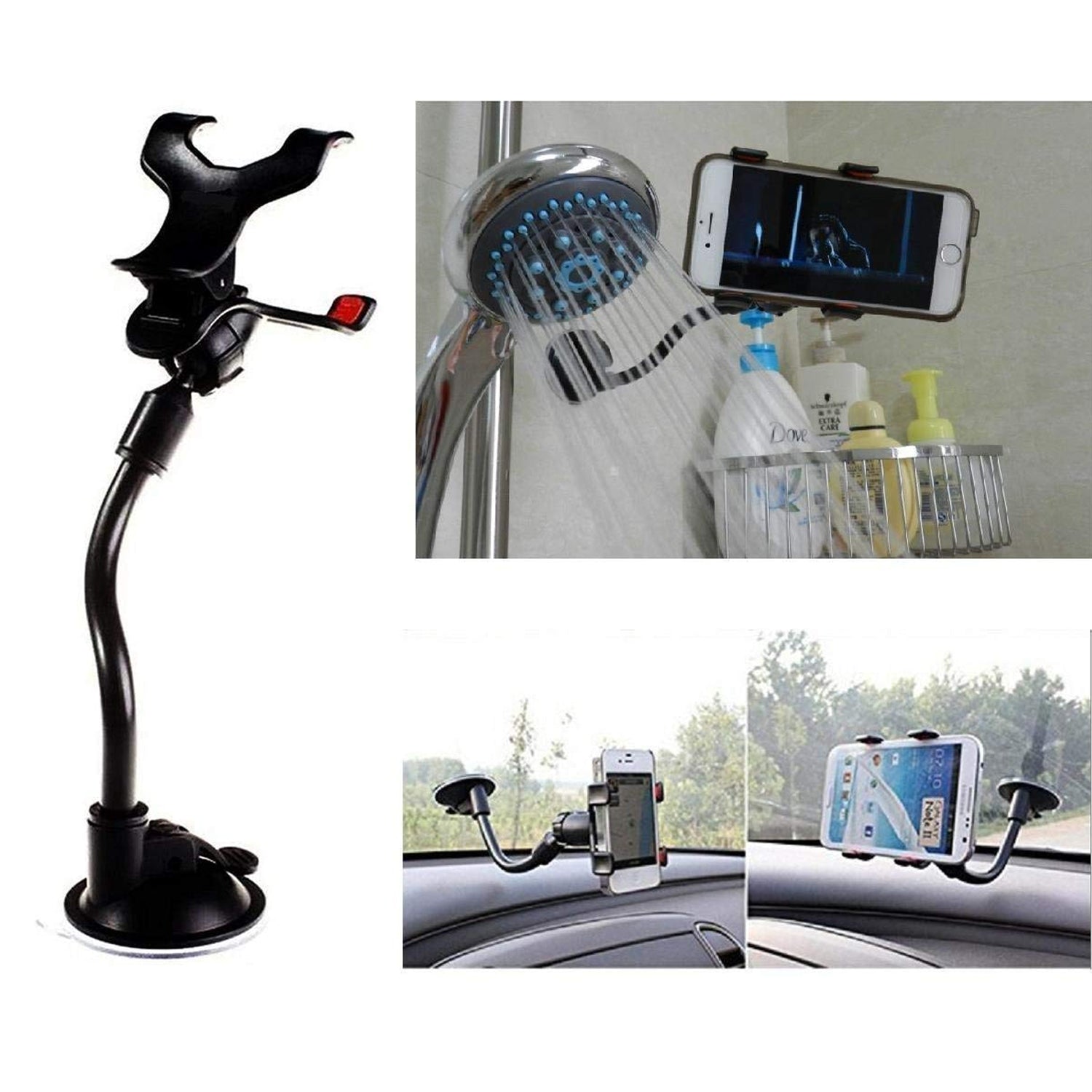 Flexible Mobile Stand Multi Angle Adjustment with 360 Degree Adjustment For Car & Home Use Mobile Stand