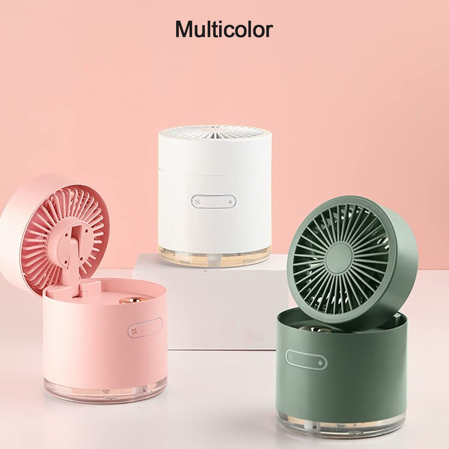 Mini Desktop Cooling Fan, Automatic Shaking Head Rotating Spray humidifier Fan Water Cooling Small Fan Desktop Mini air Conditioning Fan with Small Water Tank (Battery Not Include)