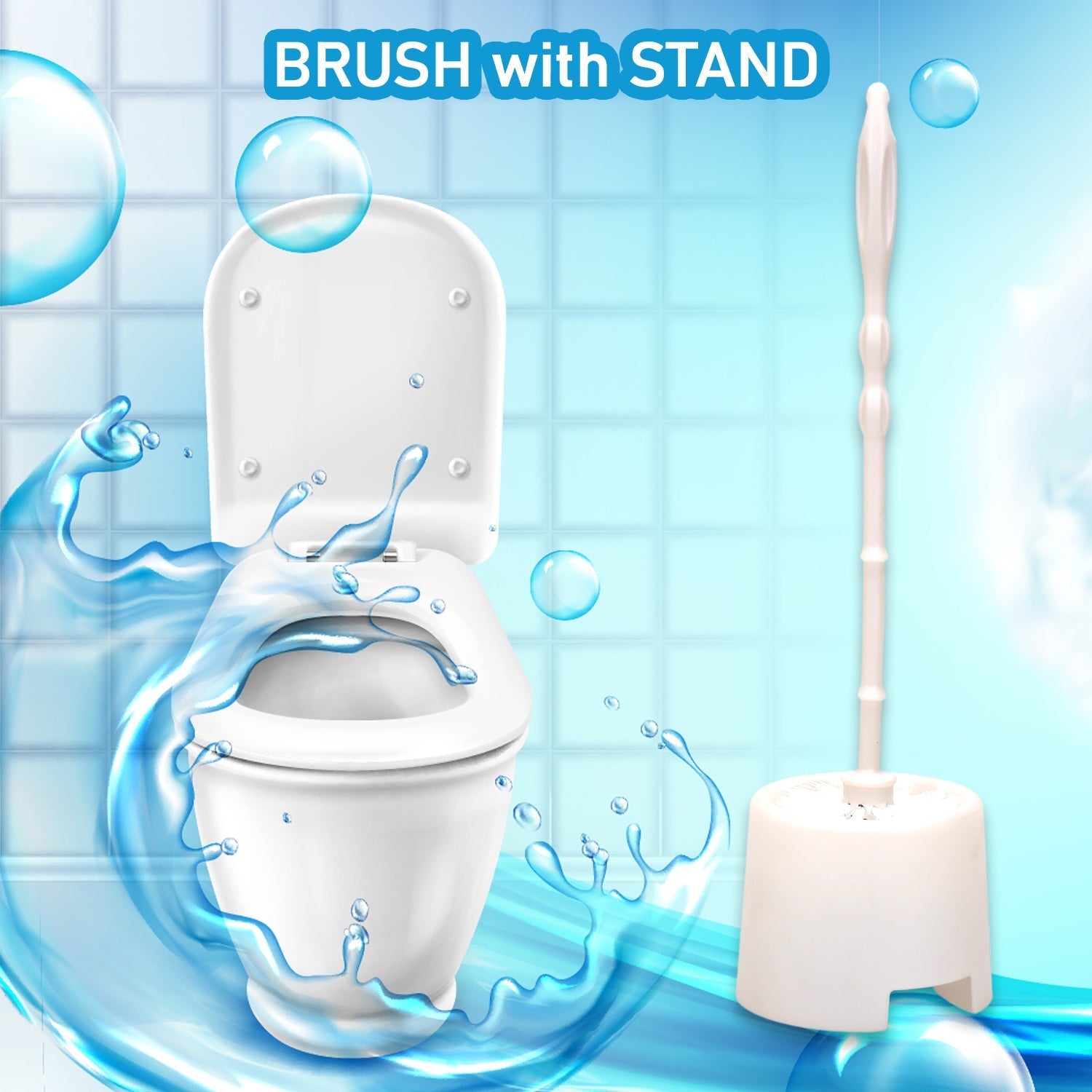 Toilet Cleaning Brush with Potted Holder