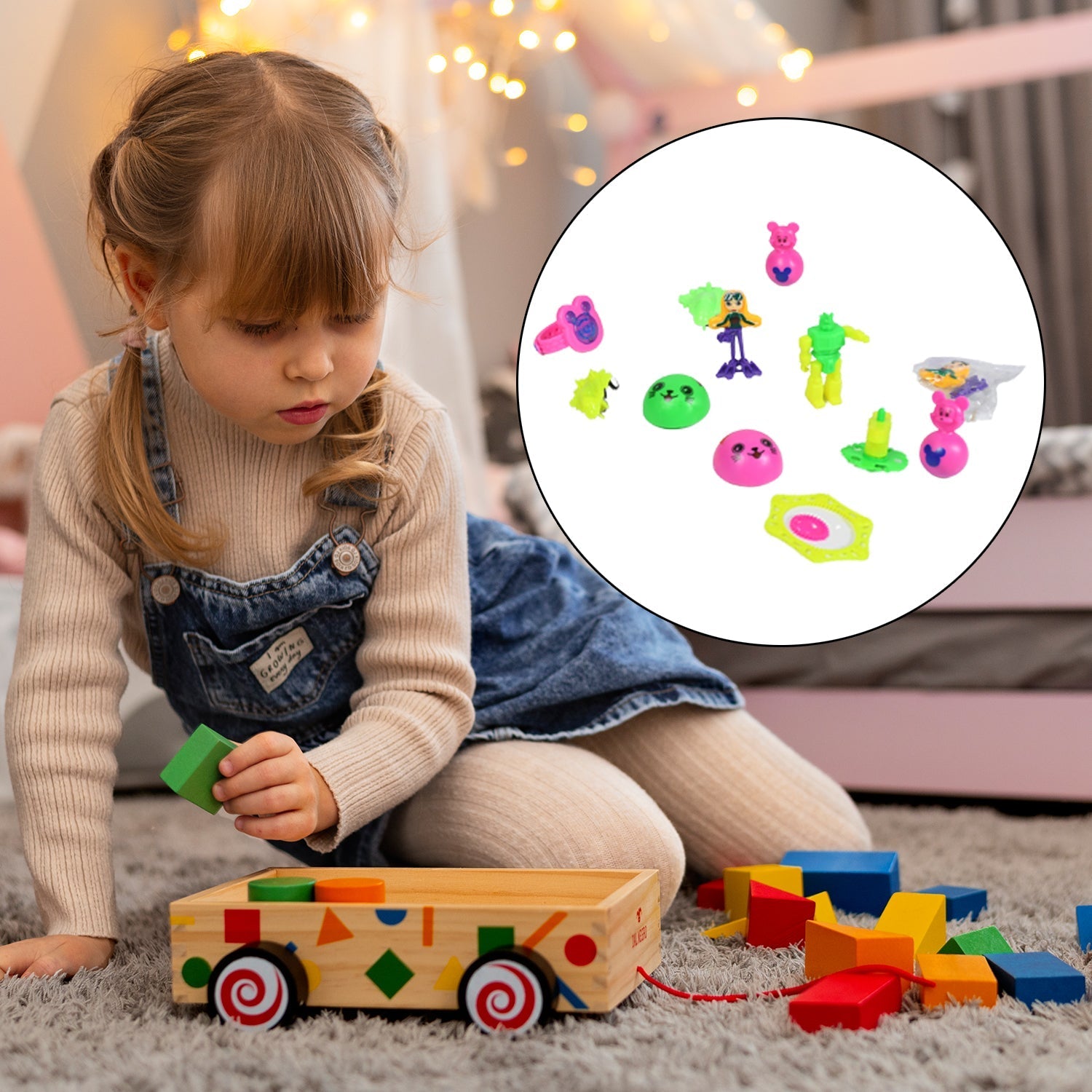 20pc Mix All New Toy With Plastic Commander Container , Mix All Types Playing Toy For Kids