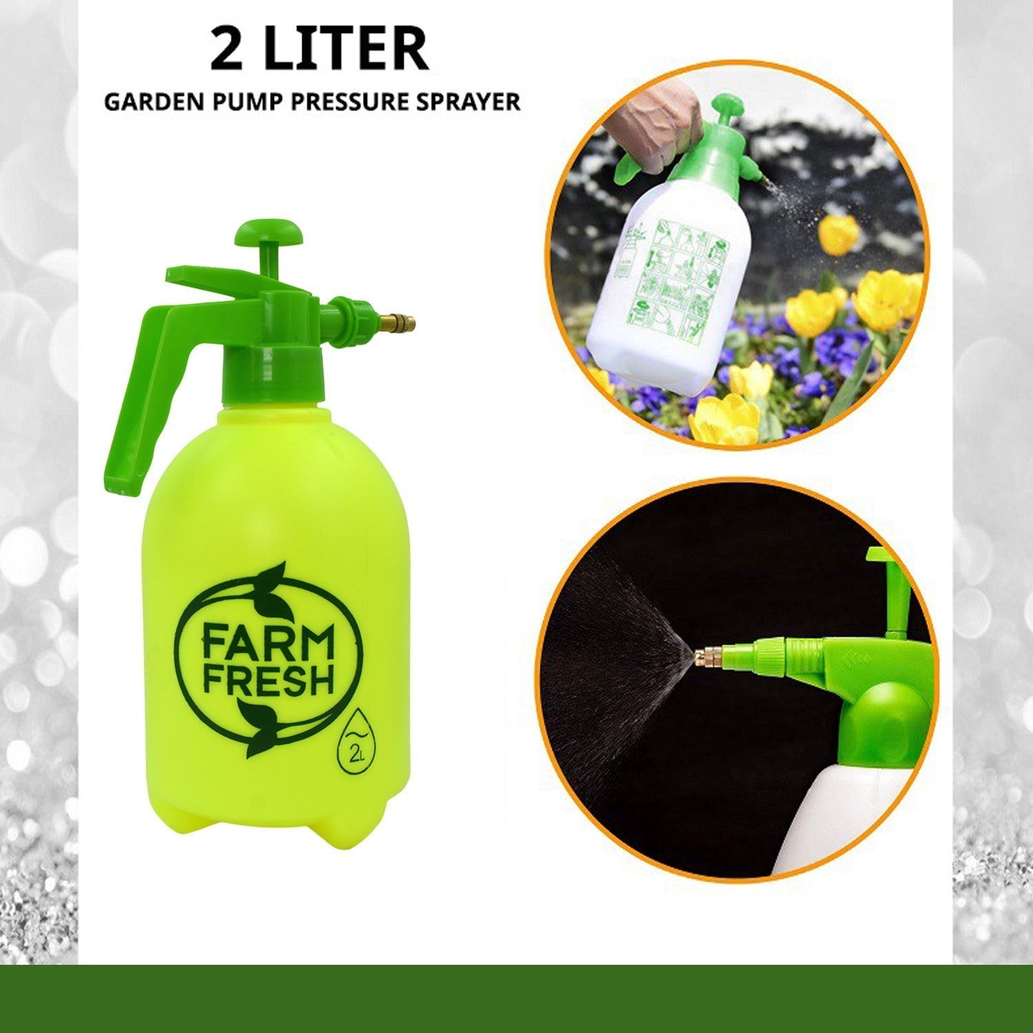 2 L FF Garden Sprayer used in all kinds of garden and park for sprinkling and showering purposes.