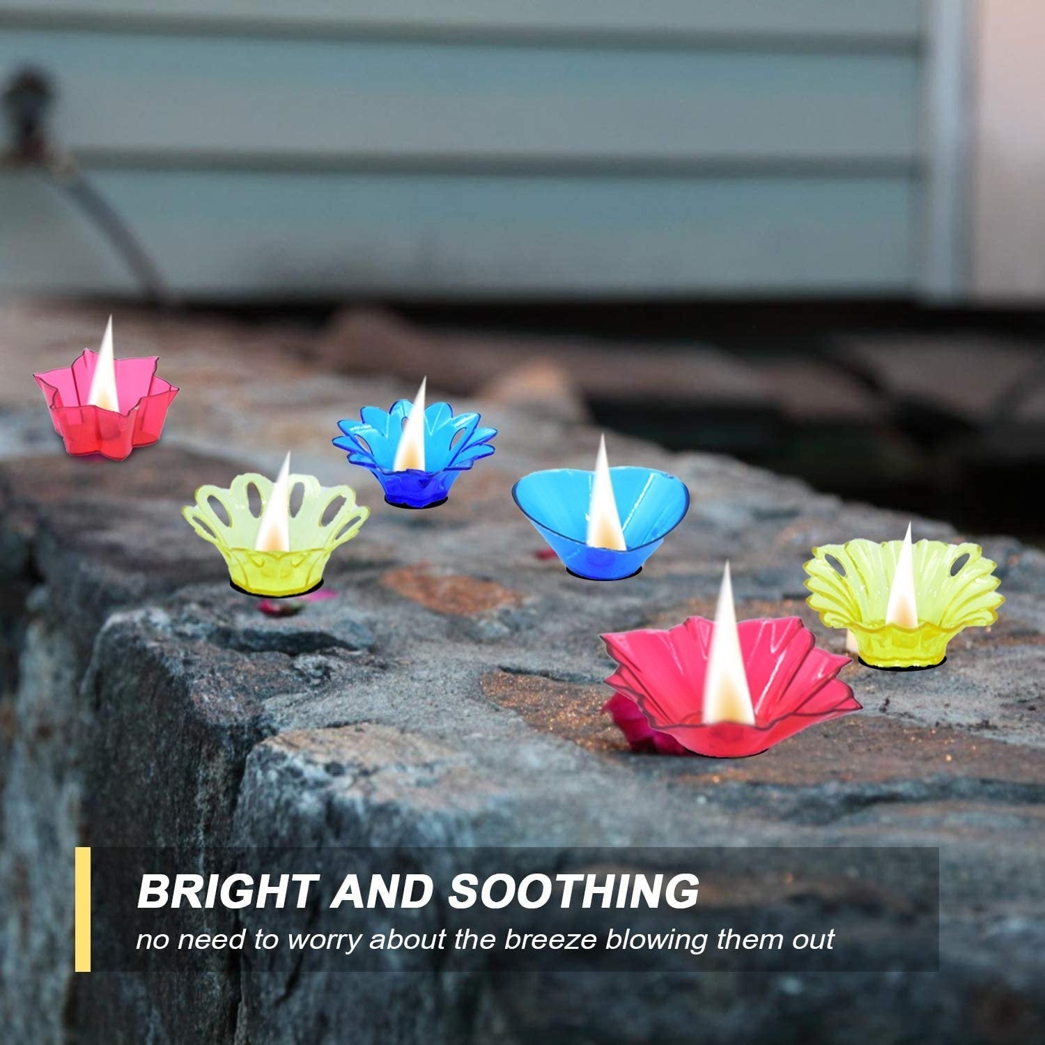 Candle Cup with Multi Shape  (Multicolor) (12 Pcs Set)