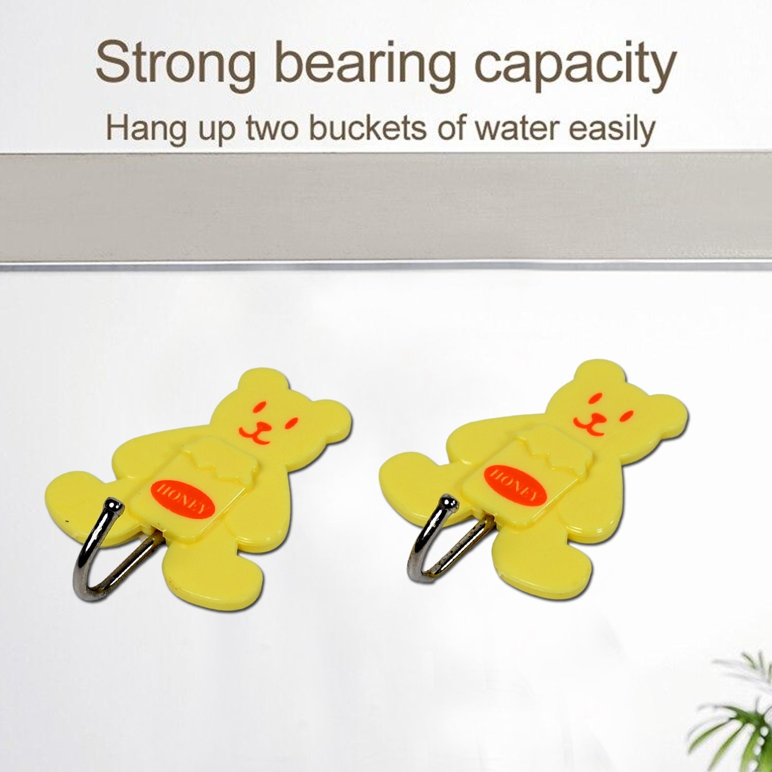 Teddy Bear Strong Adhesive Hook Wall Hooks High Quality Premium Hook For Home , Office , & Multiuse Hook ( 1 Pkt )