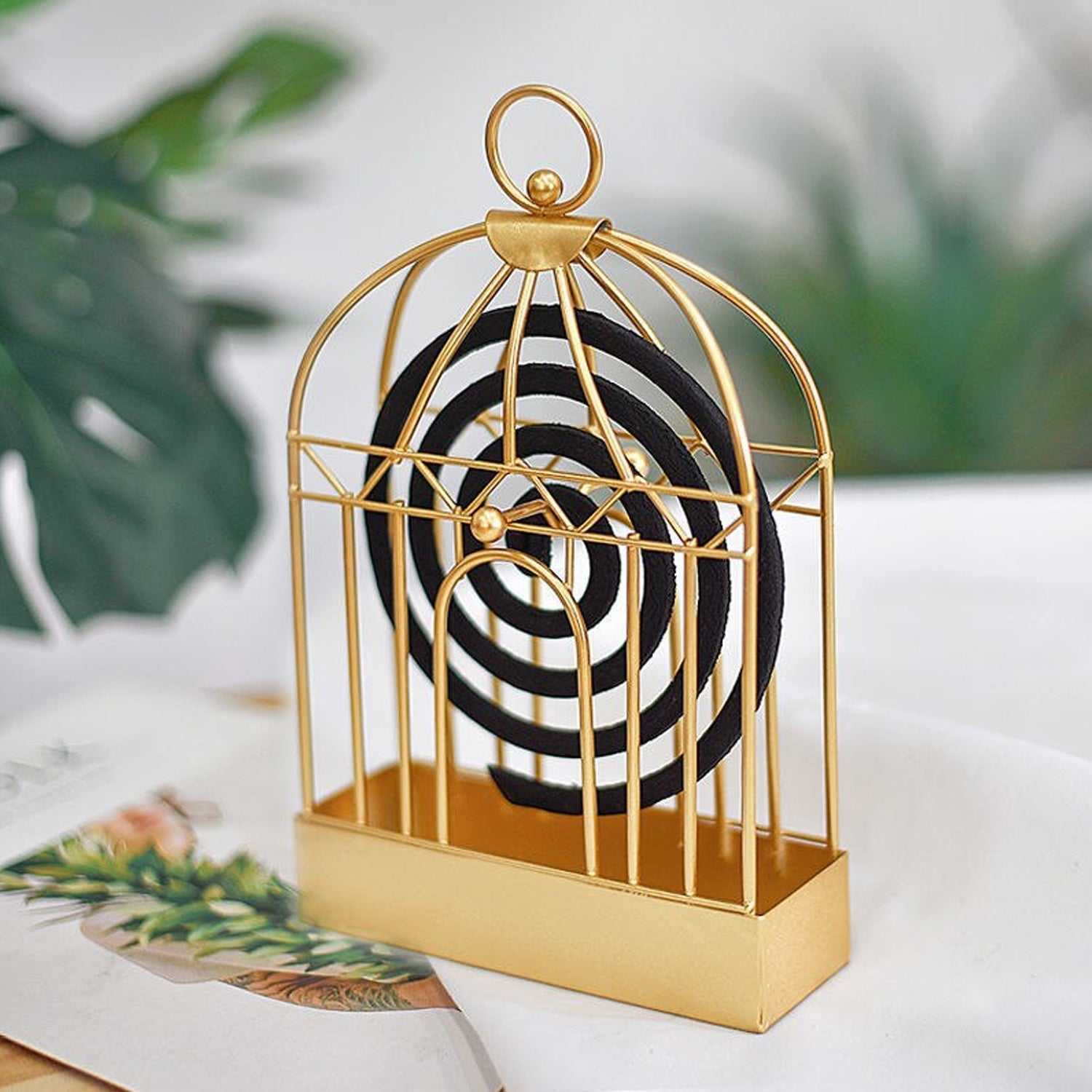 Mosquito Coil Holder, Vintage Style Durable Household Mosquito Stand for Office Home