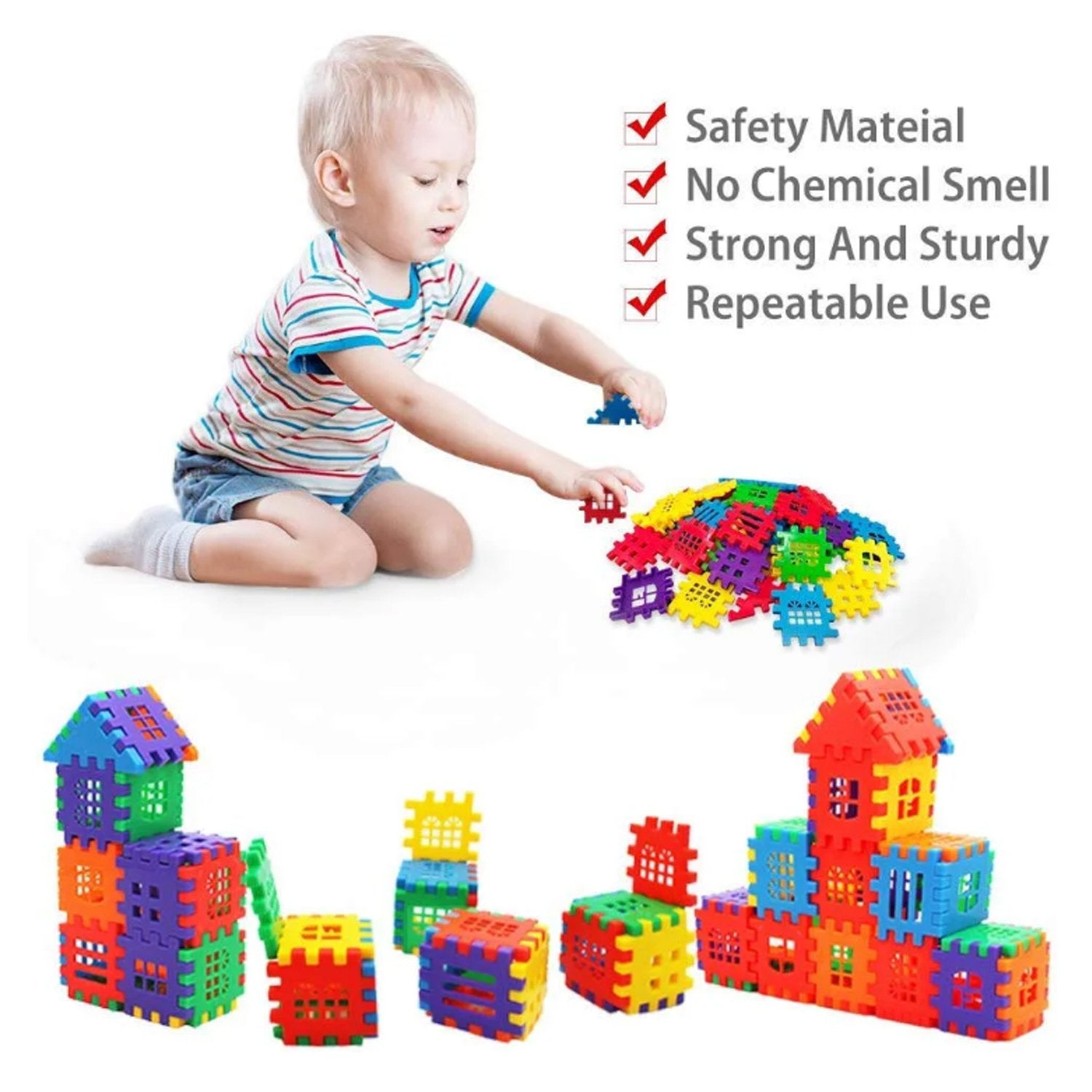 176PCS HOUSE BLOCKS TOY USED IN ALL KINDS FOR ENJOYING PURPOSES