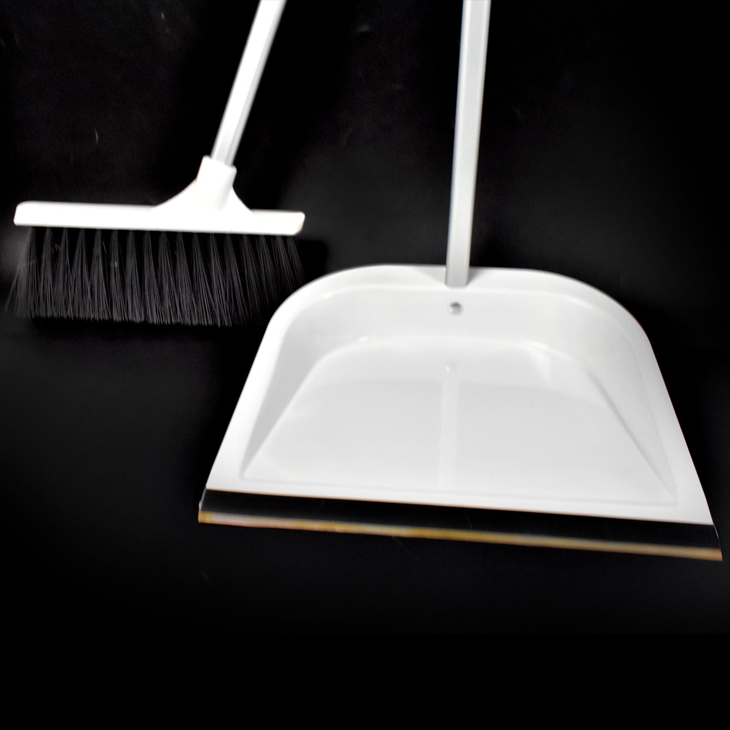 Broom and Dustpan Cleaning Set Long Handled Dustpan and Brush Handle Dust Pan Broom Sweeper Long Handle Broom and Dustpan Set for Kitchen,Home,Lobby Schools,Hospital etc.