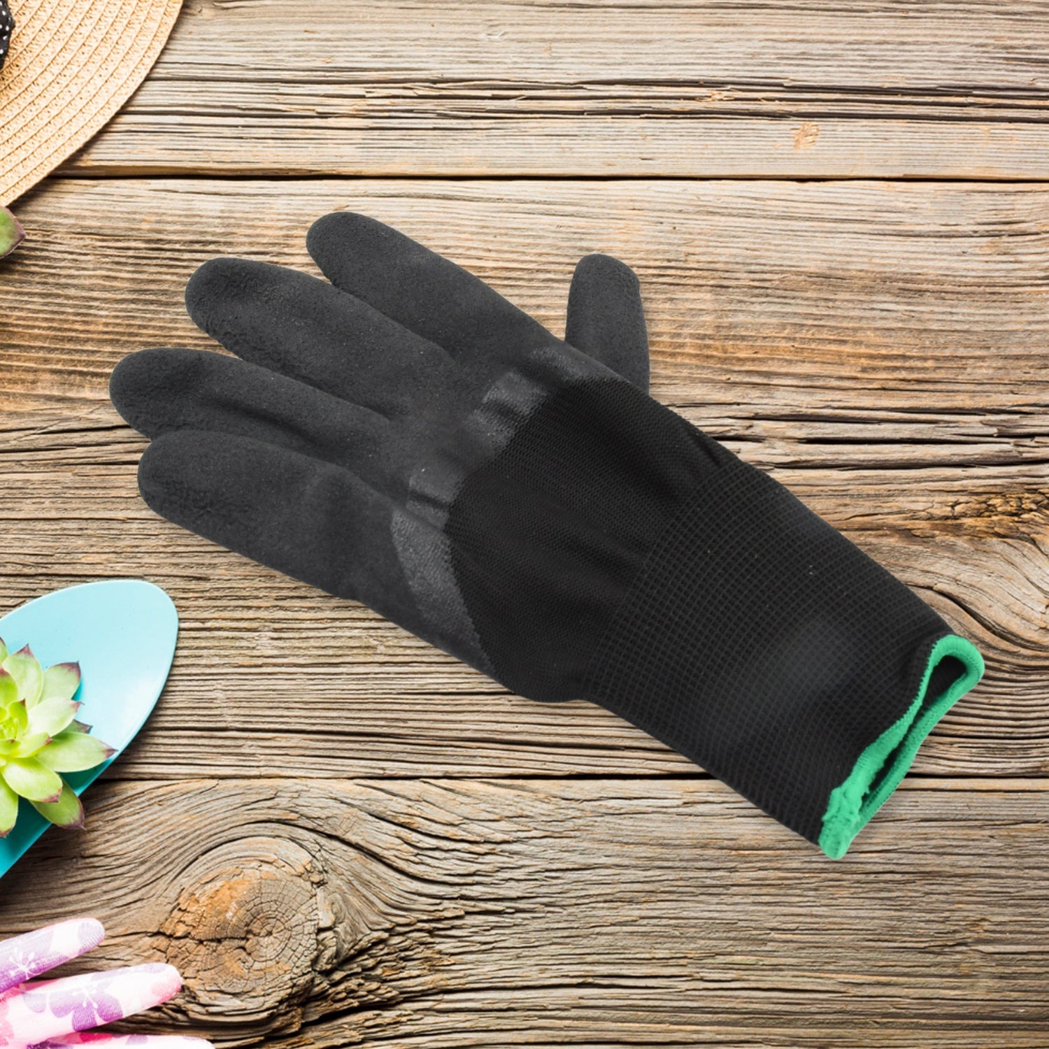 Garden Farming Gloves With Hand Fingertips & Plastic Claws (1 Pair)