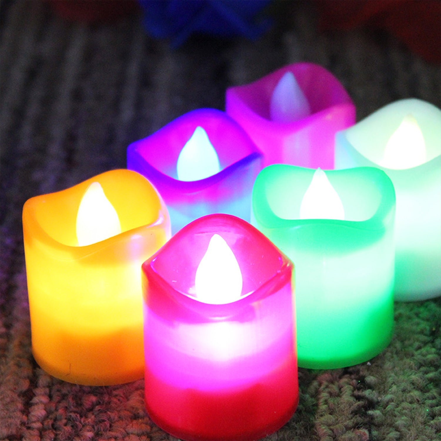 10PCS FESTIVAL DECORATIVE - LED TEALIGHT CANDLES | BATTERY OPERATED CANDLE IDEAL FOR PARTY.