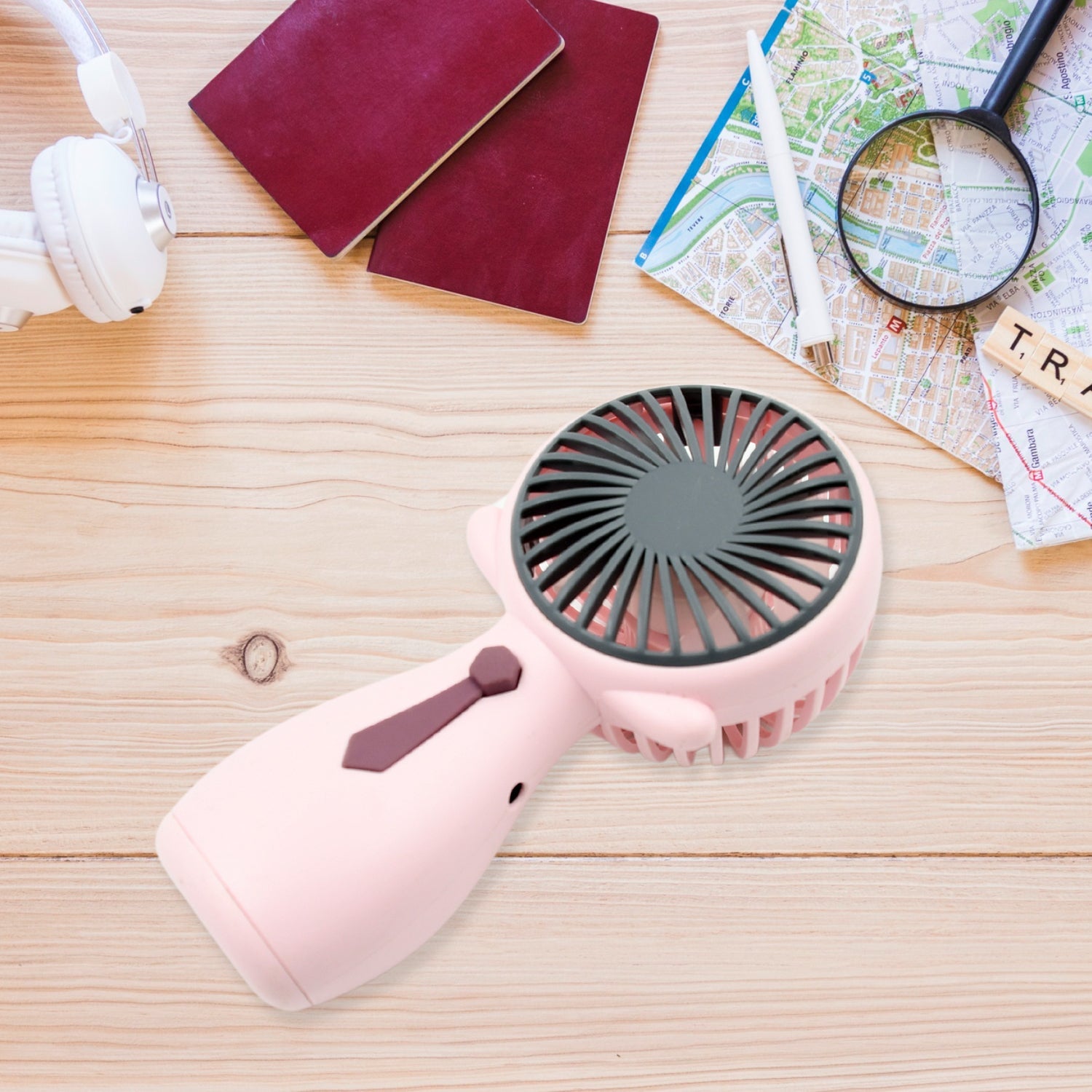 Portable Small Electric Fan Handheld, Rechargeable Mini Student Handheld Dormitory Class Personal Fan