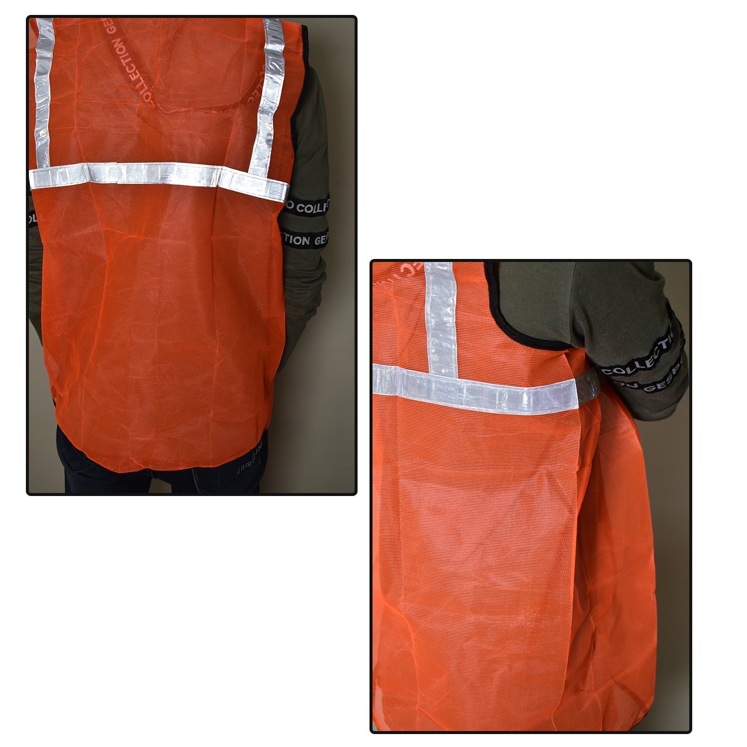 Orange Safety Jacket For Having protection against accidents usually in construction area's.