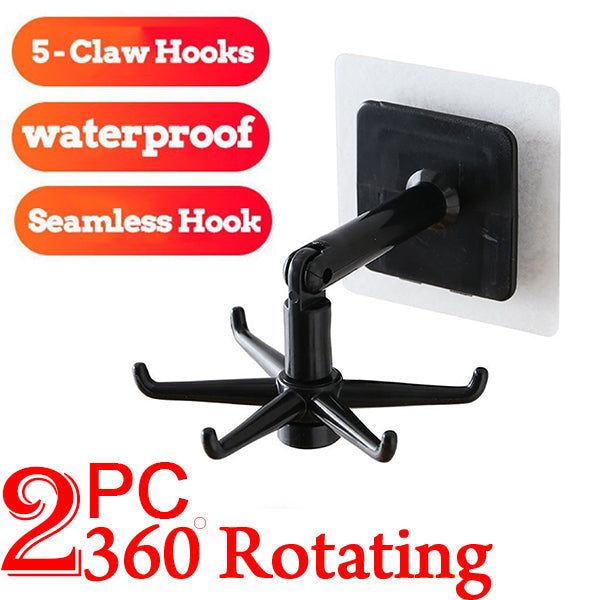 360° rotatable  hooks for hanging (Pack of 2) (Brown Box)