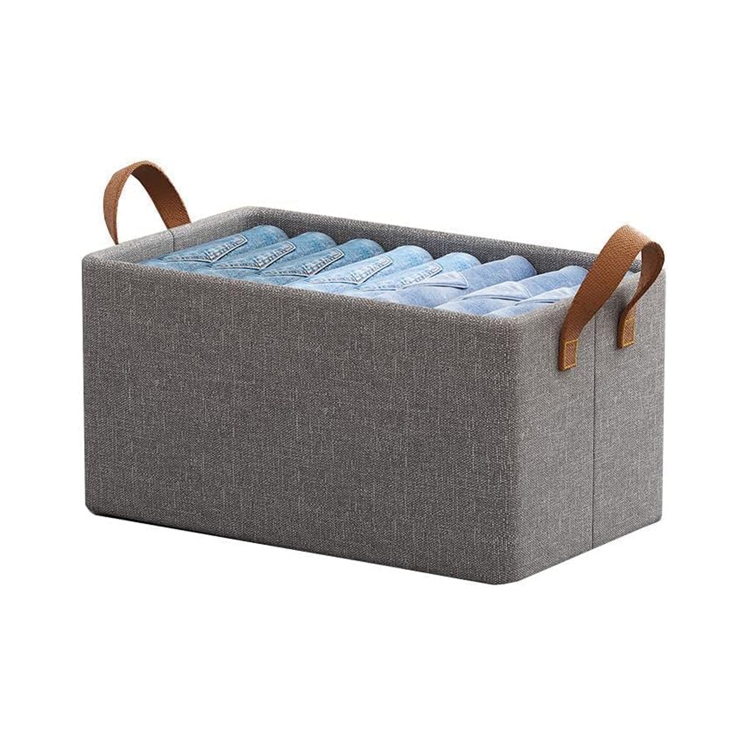 FOLDABLE CLOTH STORAGE BOX WITH HANDLES (47×30 CM)