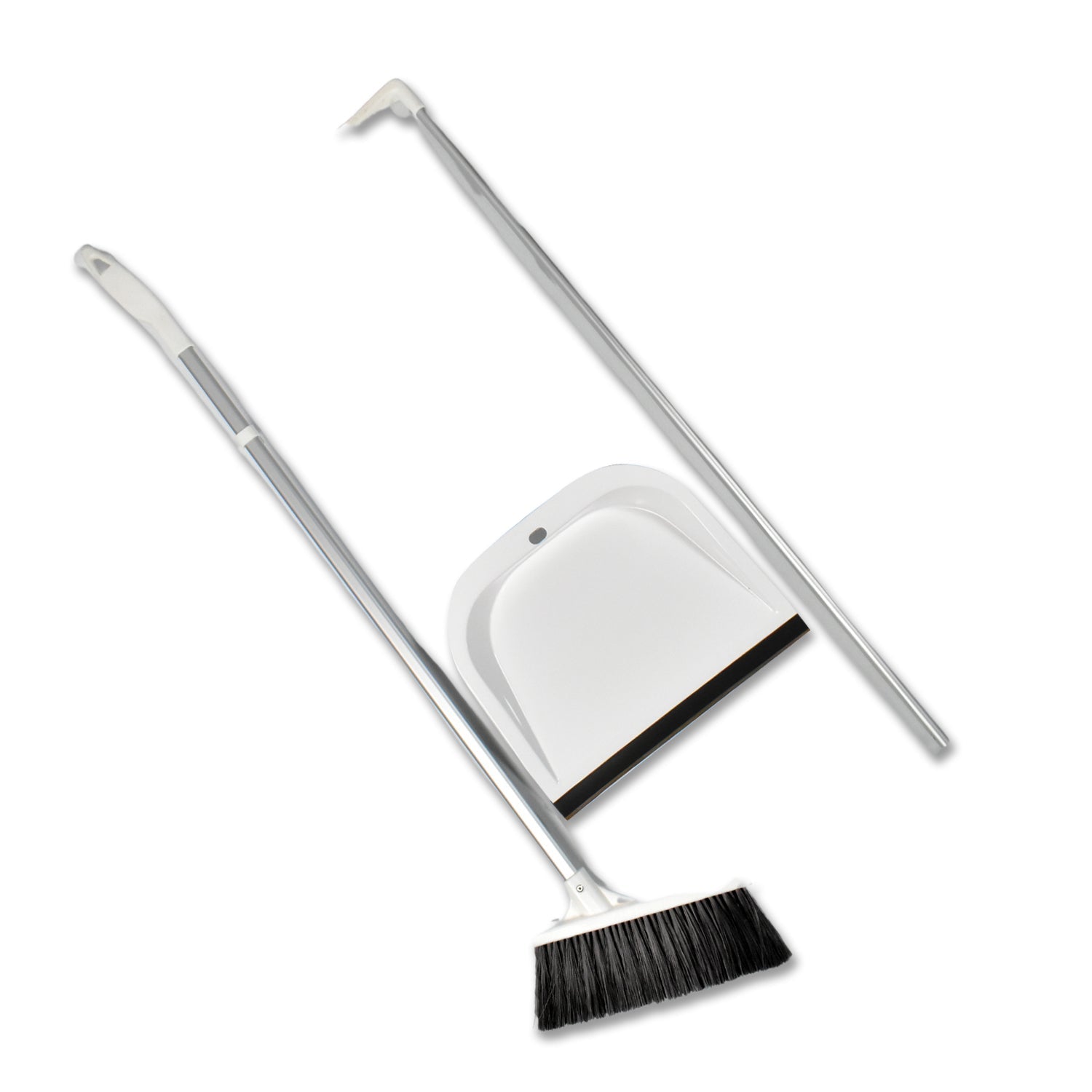 Broom and Dustpan Cleaning Set Long Handled Dustpan and Brush Handle Dust Pan Broom Sweeper Long Handle Broom and Dustpan Set for Kitchen,Home,Lobby Schools,Hospital etc.