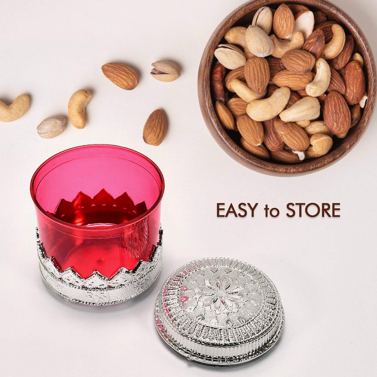 Diamond Design Dryfruit Storage Container Or Storage Box