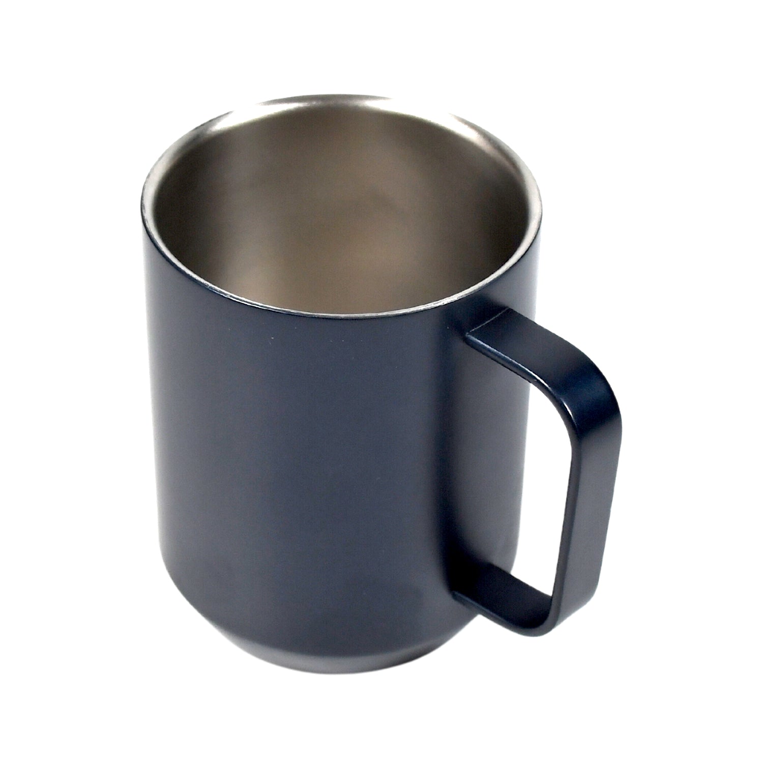 STEEL COFFEE MUG PREMIUM CUP FOR COFFEE TEA COCOA, CAMPING MUGS WITH HANDLE, PORTABLE & EASY CLEAN