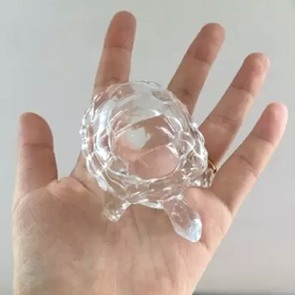 Crystal Glass Turtle-Tortoise for Feng Shui and Vastu