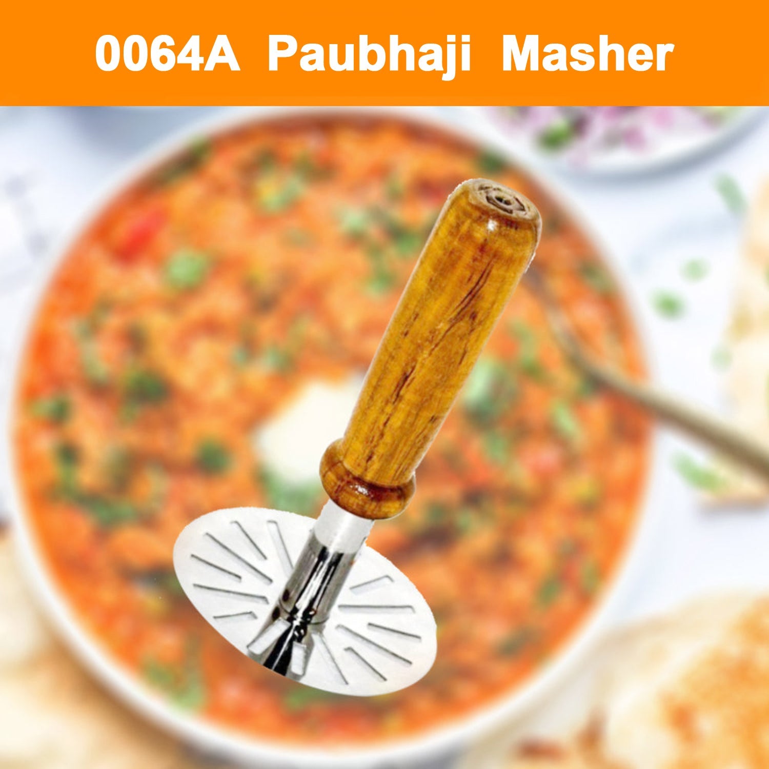 Paubhaji Masher used in all kinds of household and kitchen places for mashing and making paubhajis.