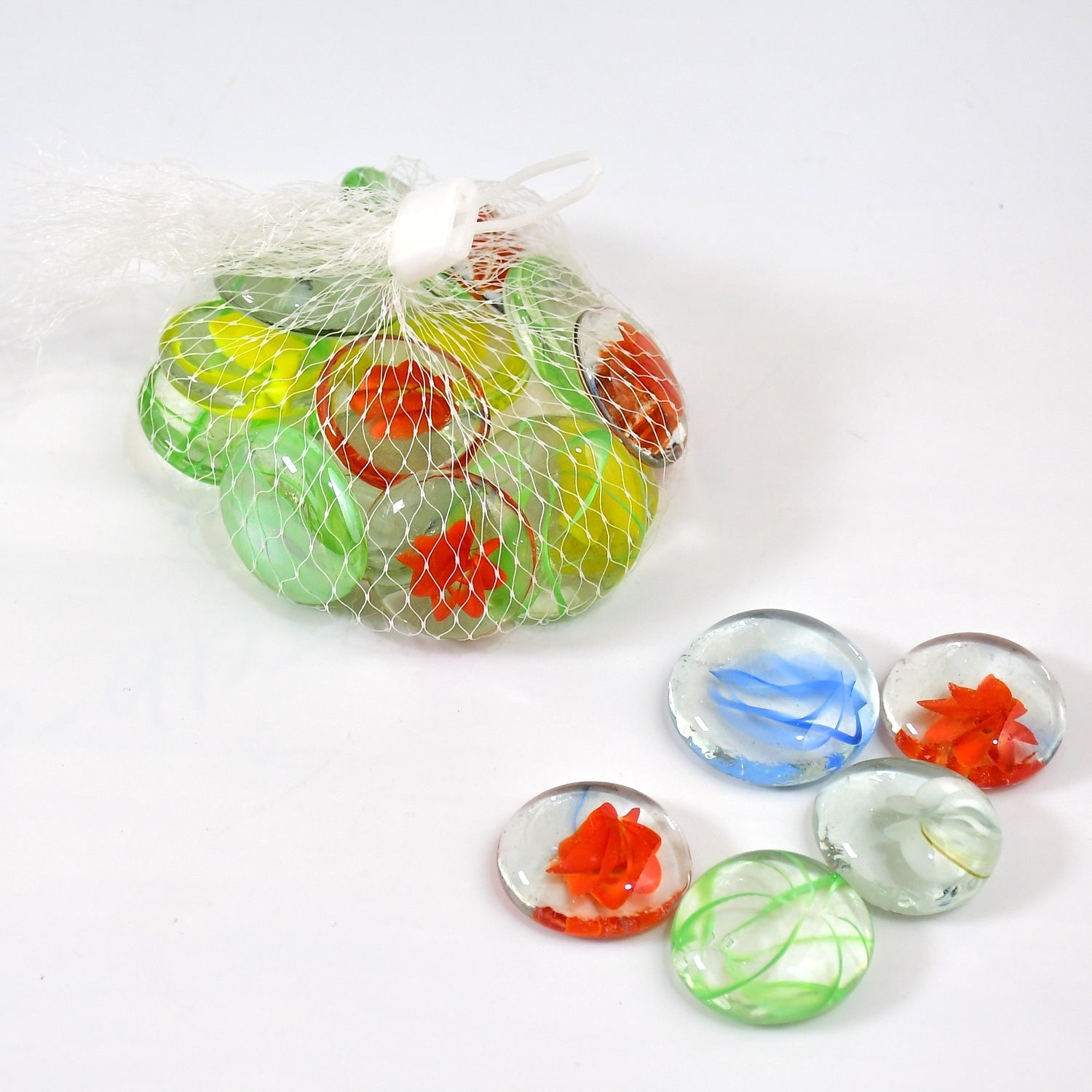 Glass Gem Stone, Flat Round Marbles Pebbles for Vase Fillers, Attractive pebbles for Aquarium Fish Tank.